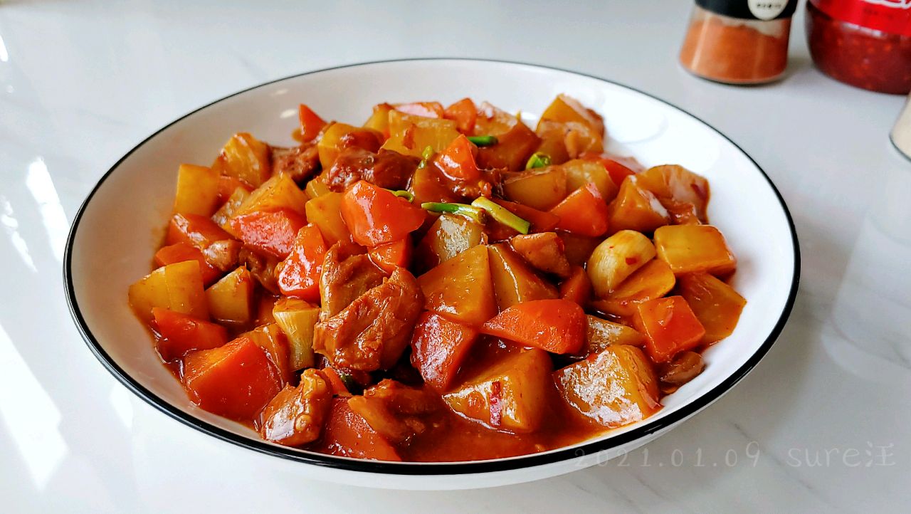 蒜辣萝卜豆瓣鸡