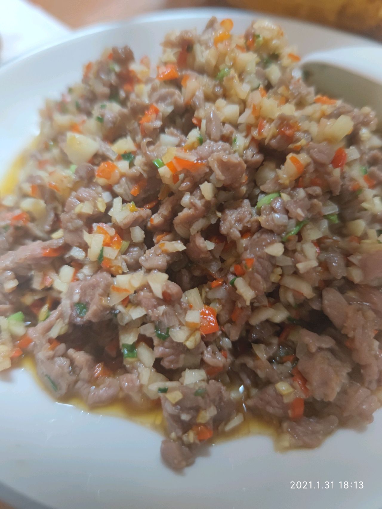 蒜辣牛肉