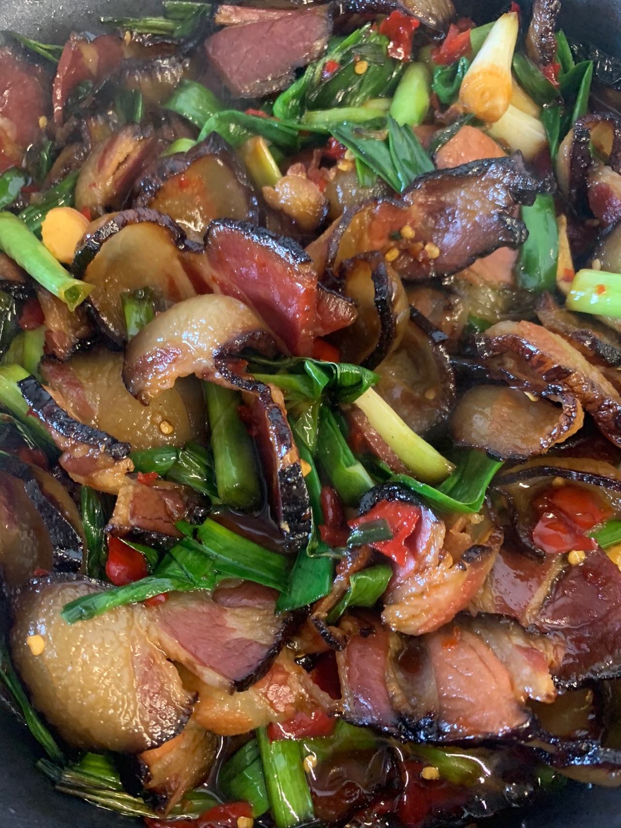蒜苗炒腊肉