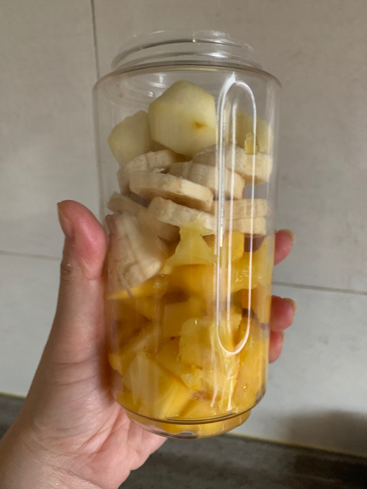 酸奶麦片水果碗+香妃柚芒果奶昔