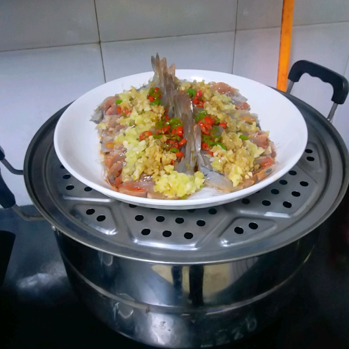 蒜蓉开边虾