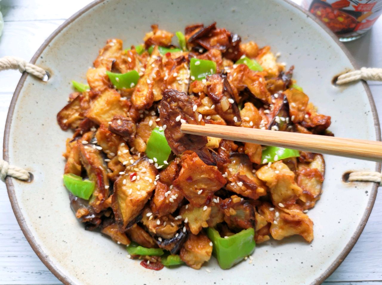 蒜蓉牛肉酱烧茄子