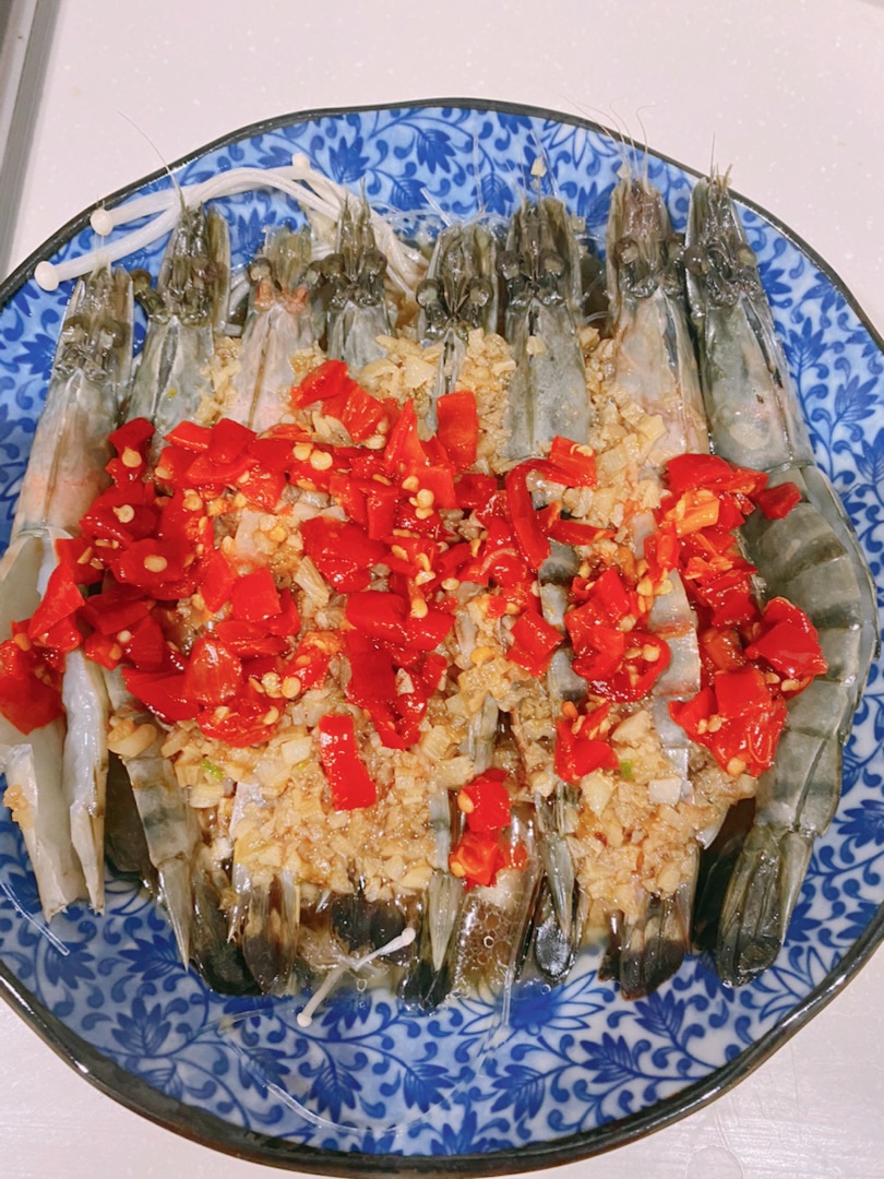 蒜蓉蒸大虾