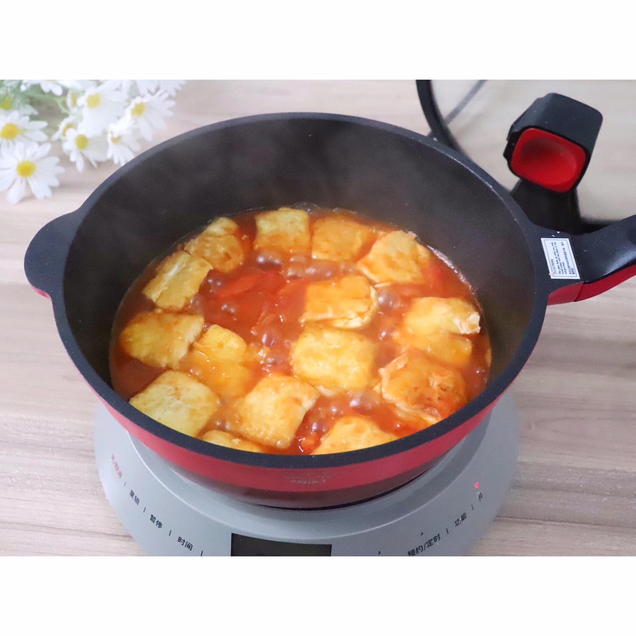 酸酸甜甜虾滑豆腐