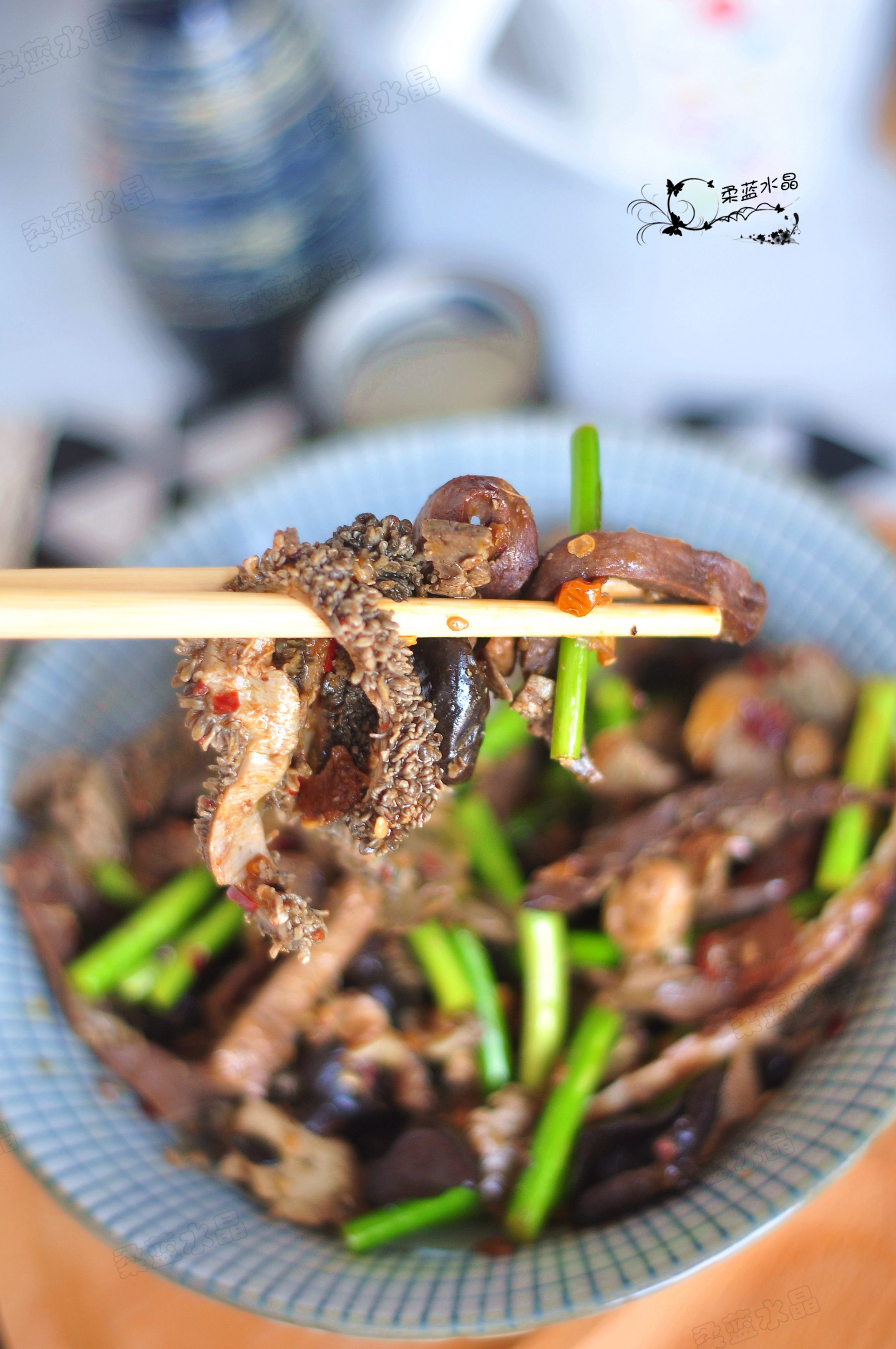 蒜苔炒羊杂