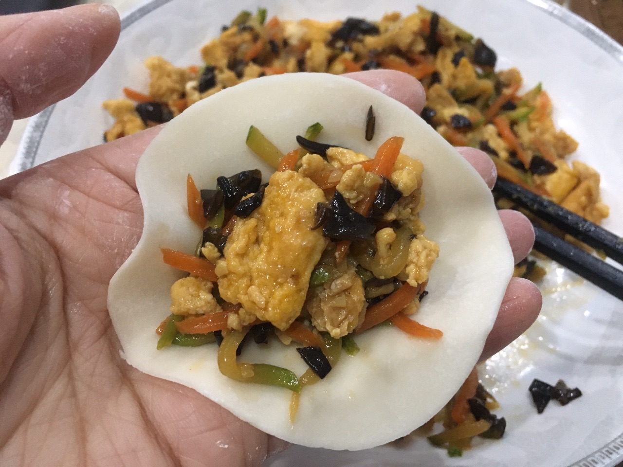 酸汤素馅水饺