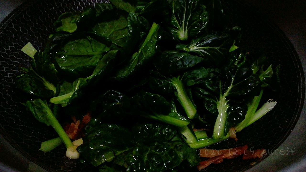 蒜香培根乌塌菜