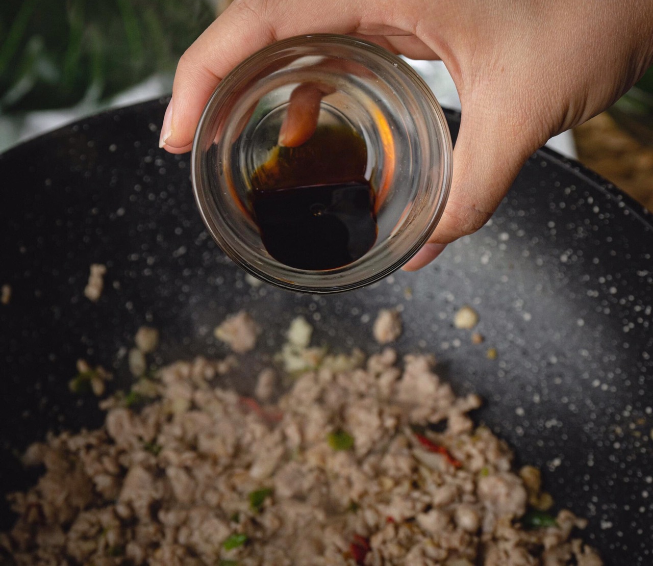 泰式豆腐罗勒炒肉沫