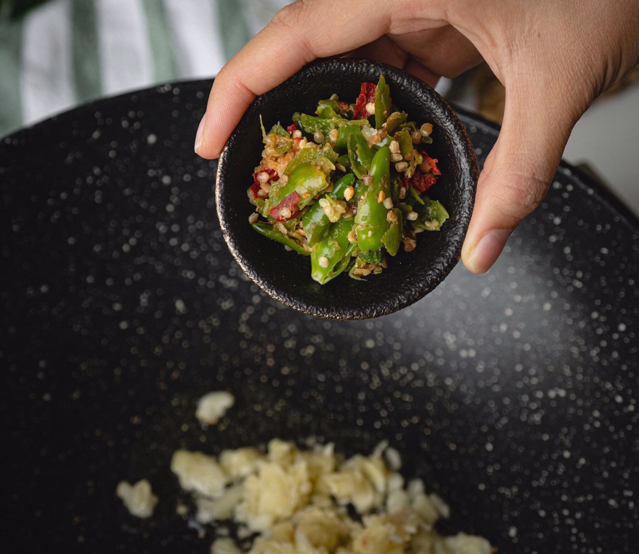 泰式豆腐罗勒炒肉沫