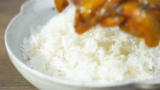 糖醋茄子拌饭