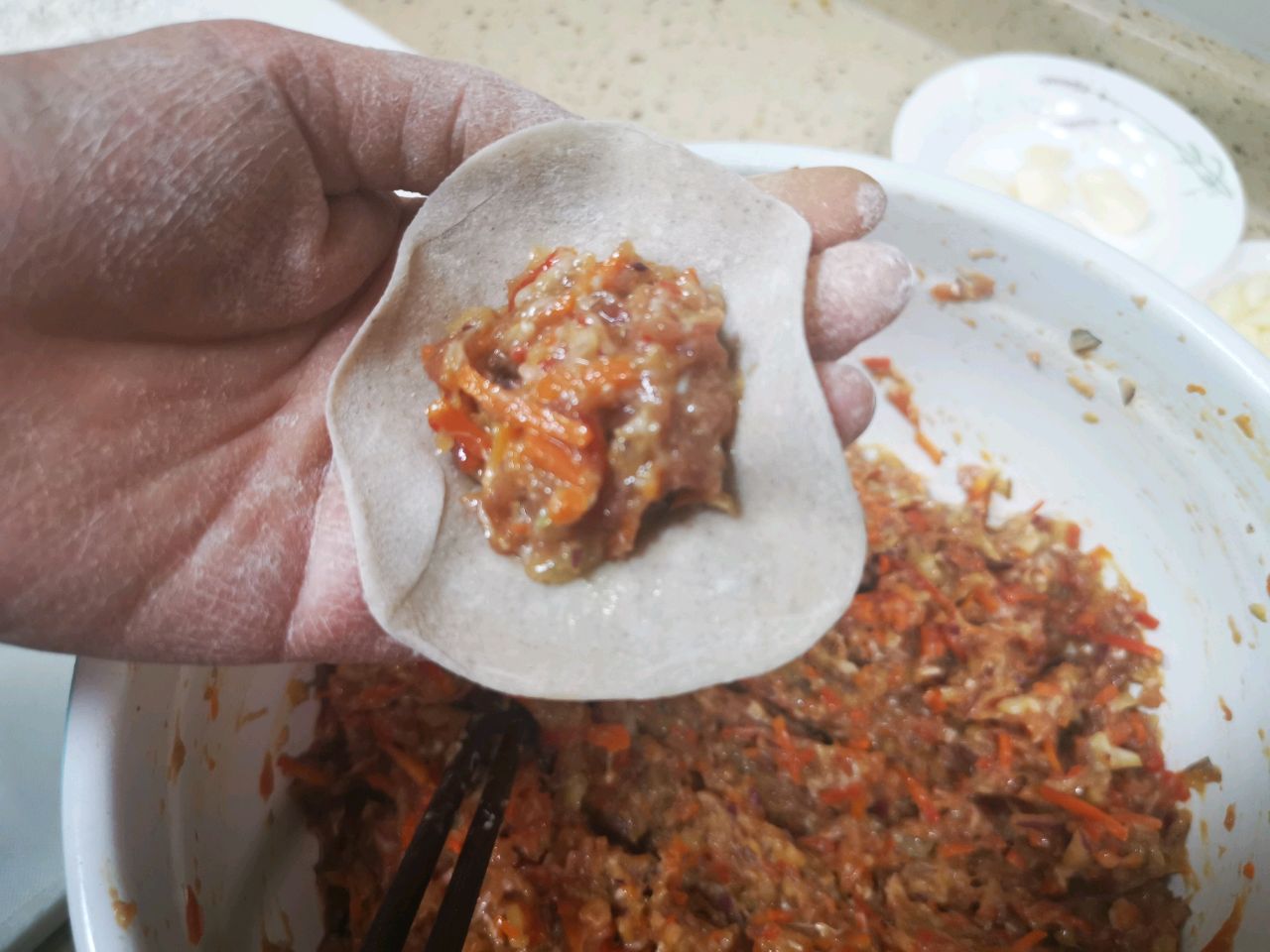 烫面牛肉蒸饺