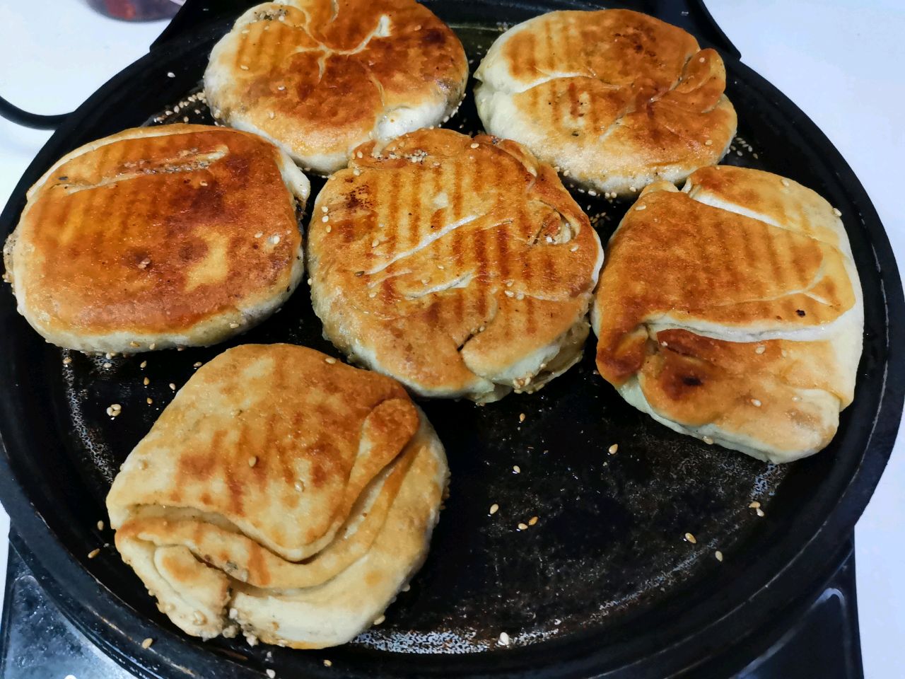 桃仁芝麻千层饼