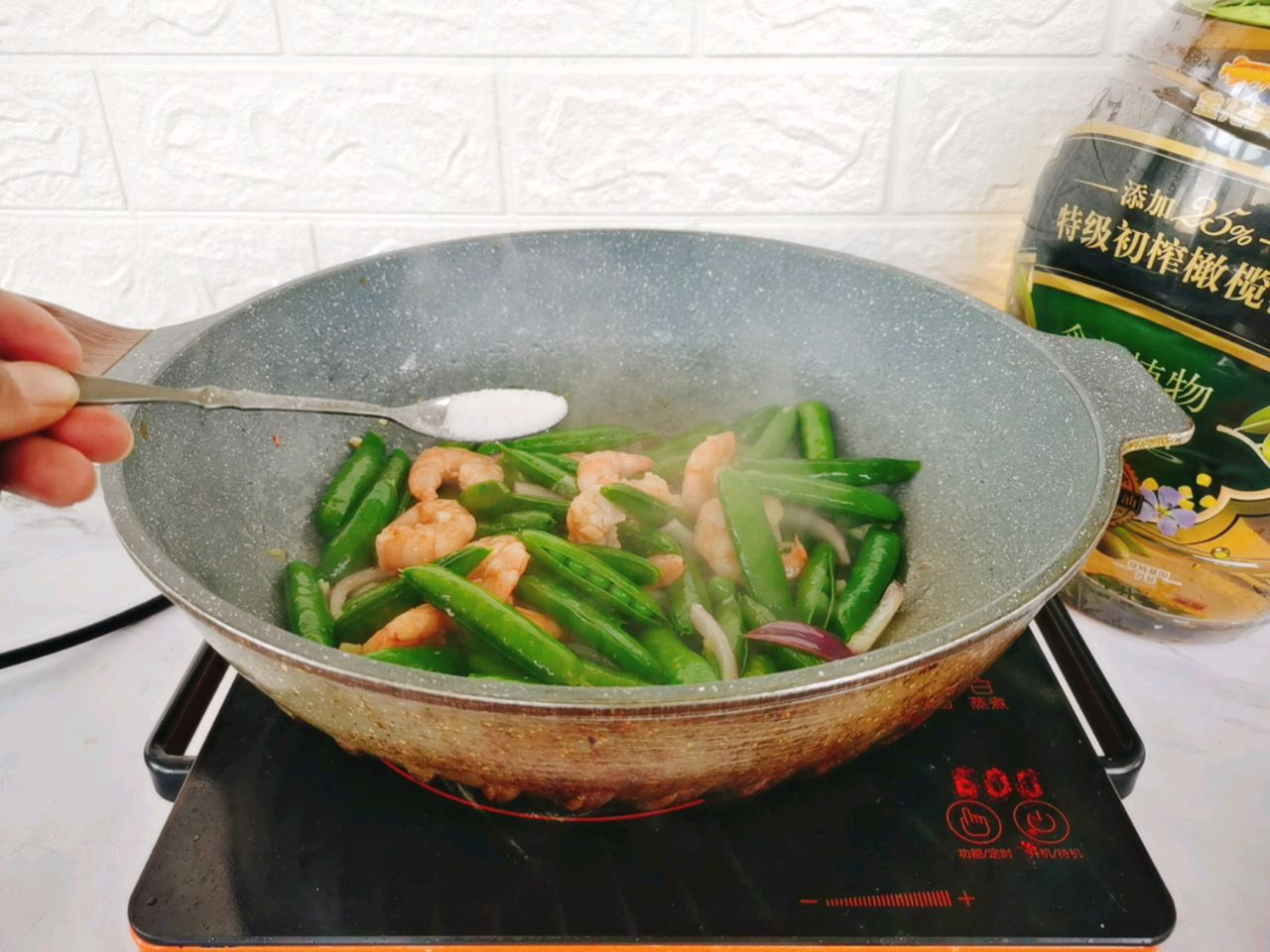 甜蜜蜜笑哈哈之甜豆炒虾仁