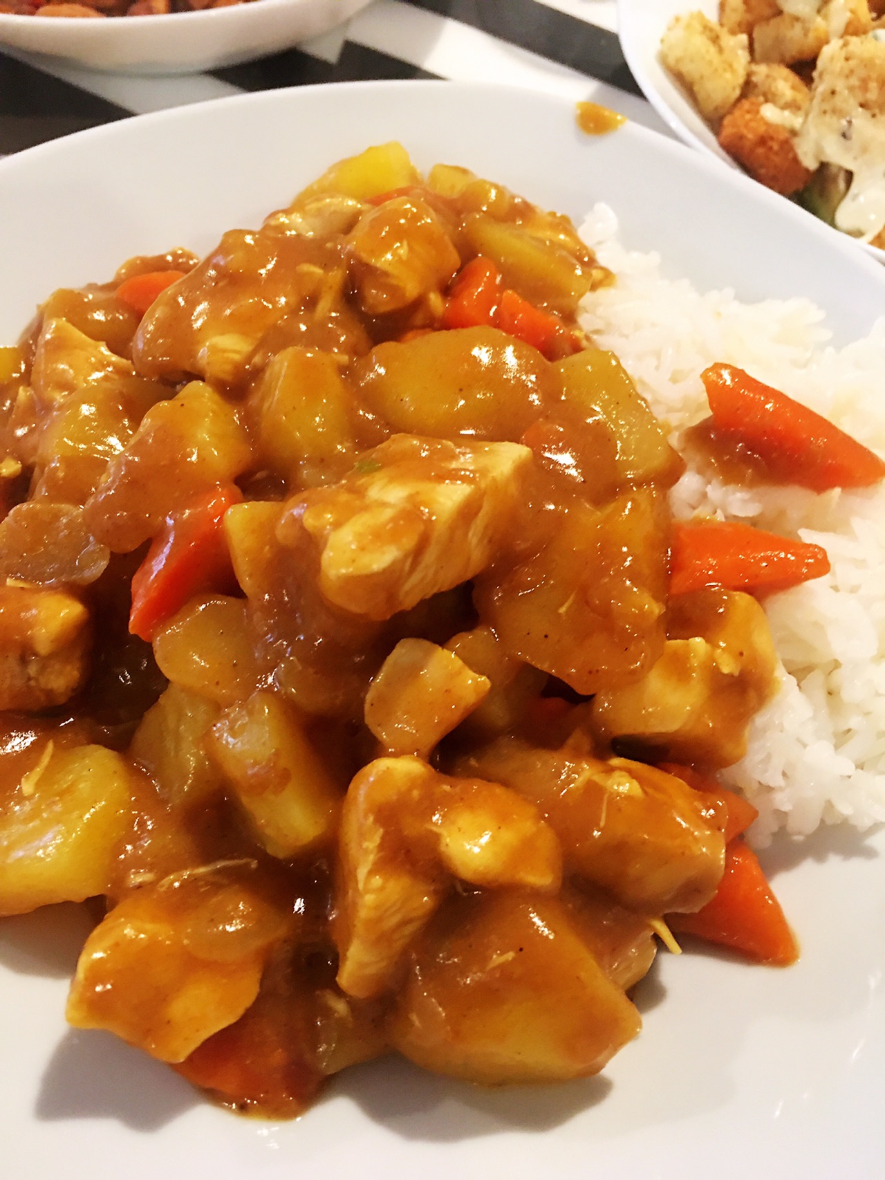 土豆胡萝卜咖喱鸡饭