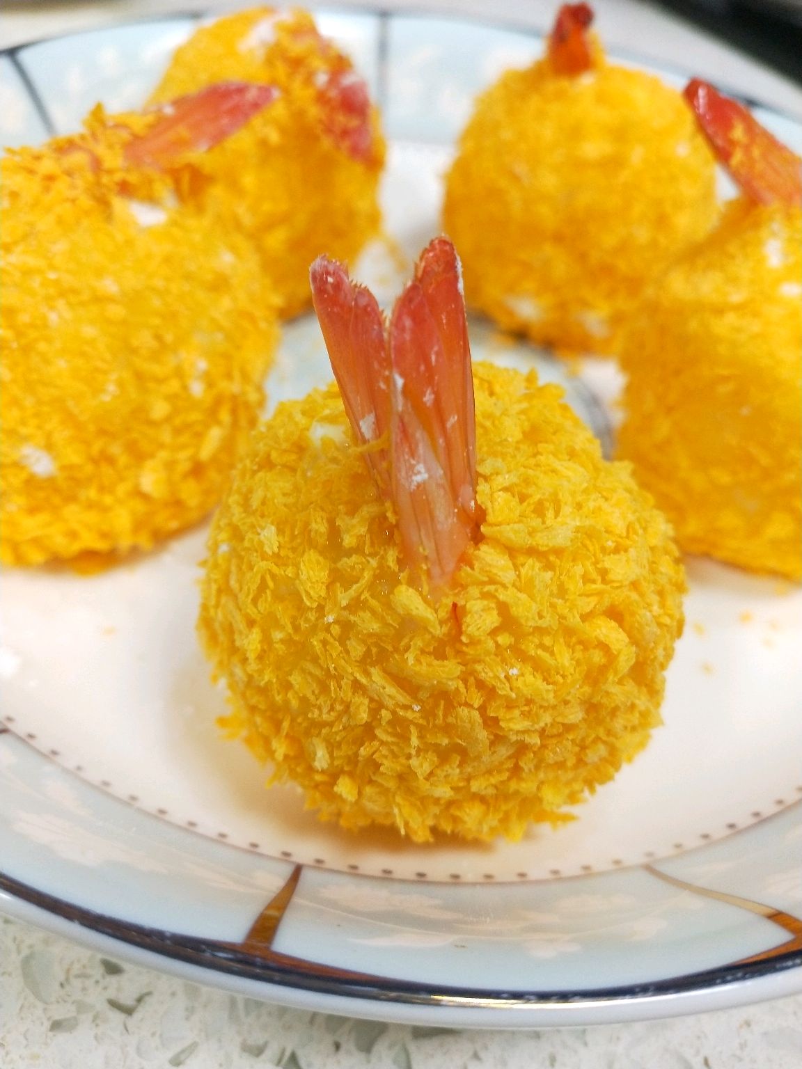 土豆虾仁黄金球