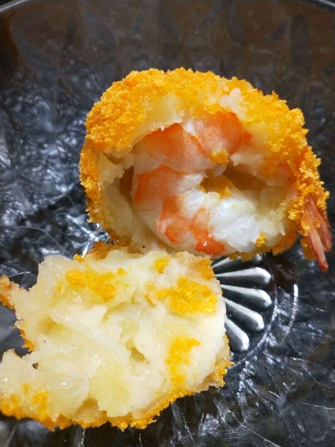 土豆虾仁黄金球
