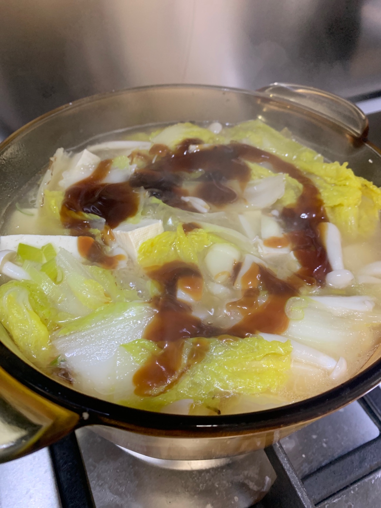 娃娃菜豆腐菌菇汤