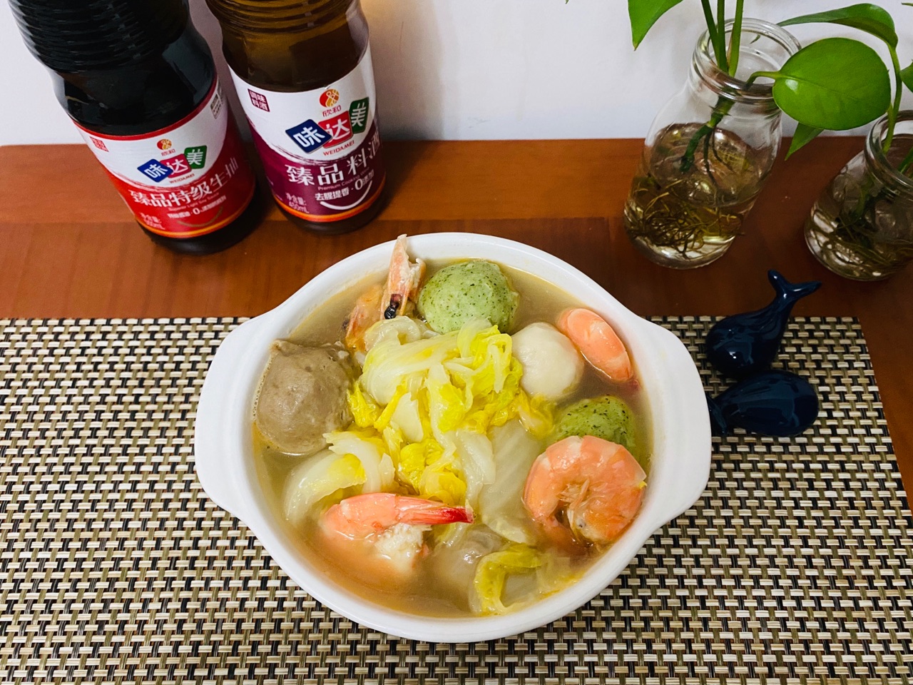 娃娃菜海鲜煲