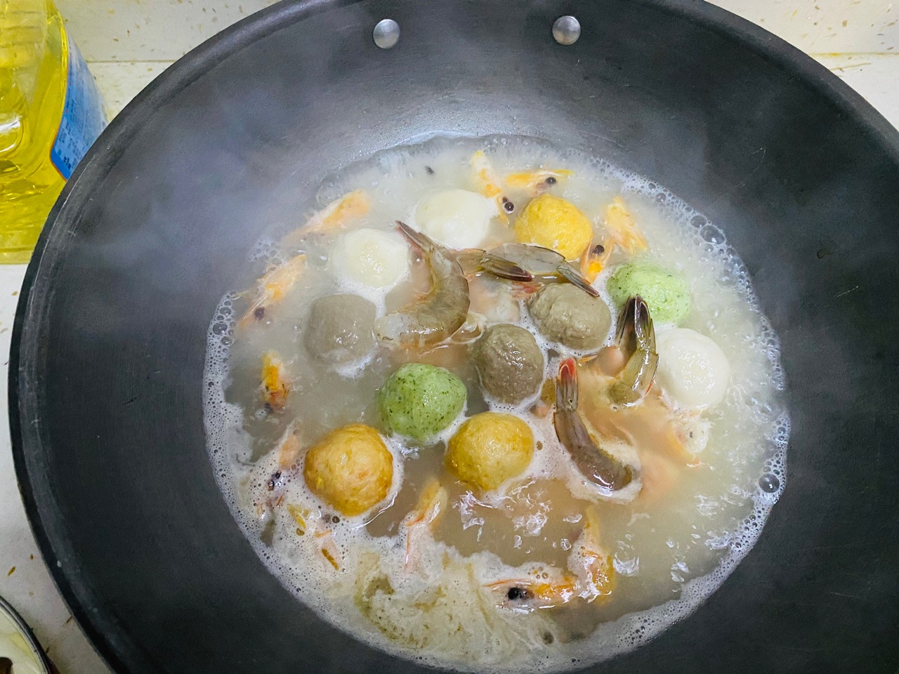 娃娃菜海鲜煲