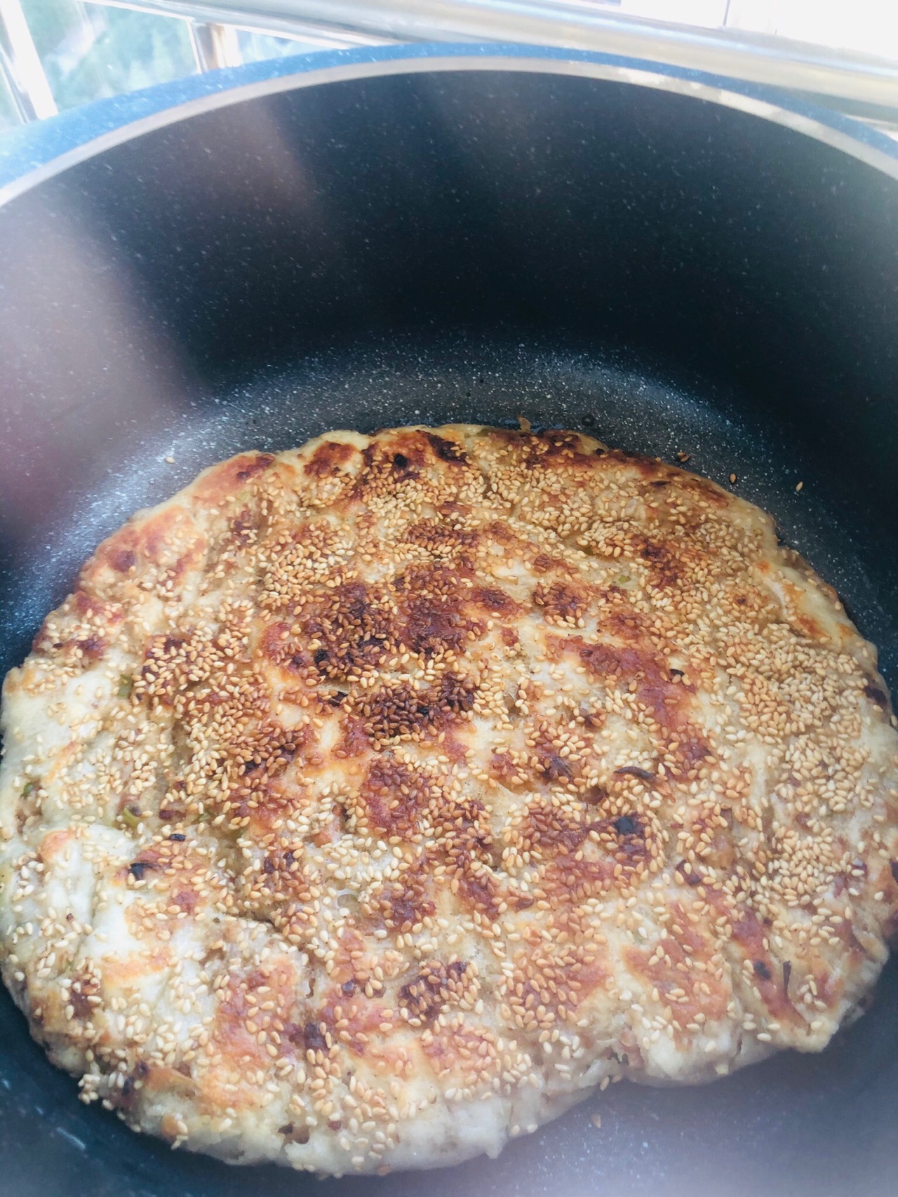 豌豆肉馅千层饼