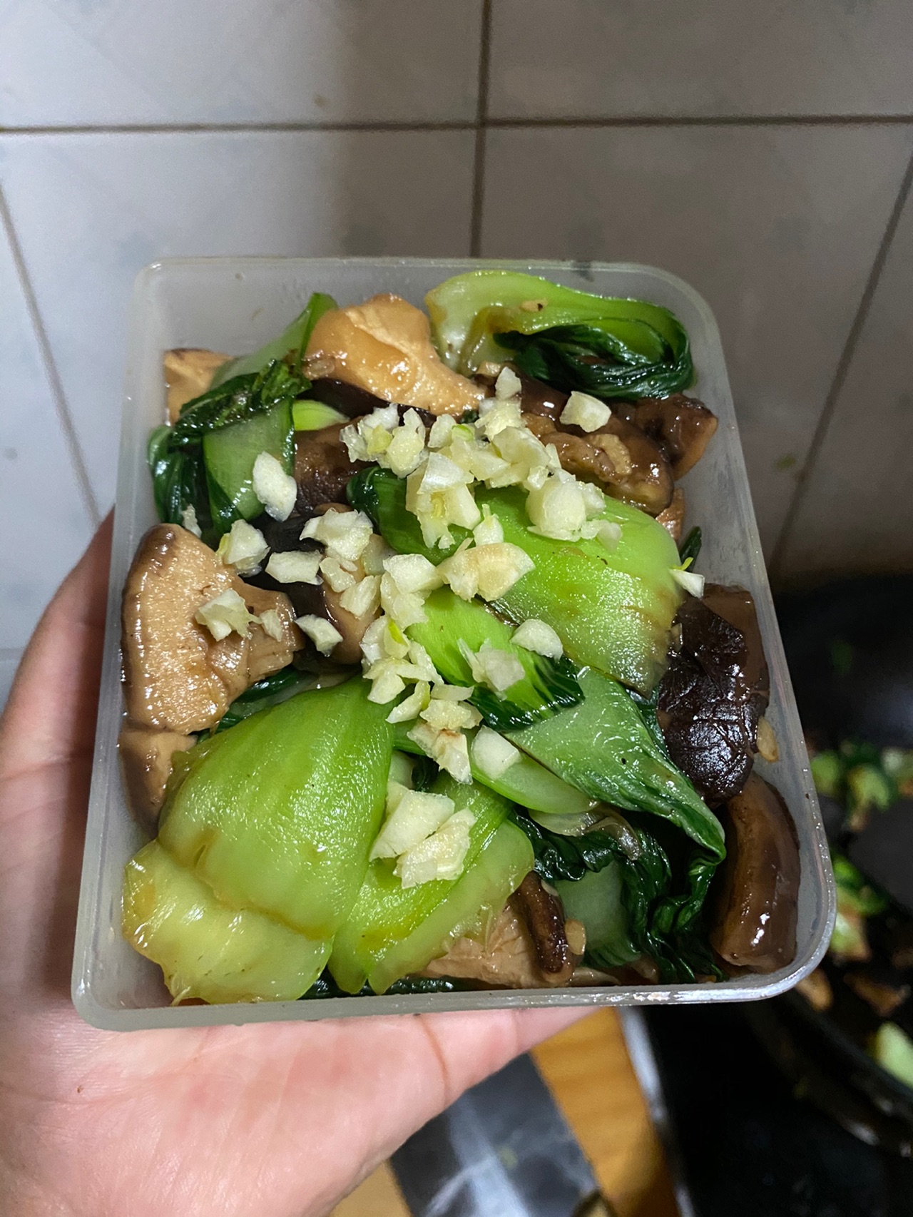 我的减脂期食谱—香菇油菜