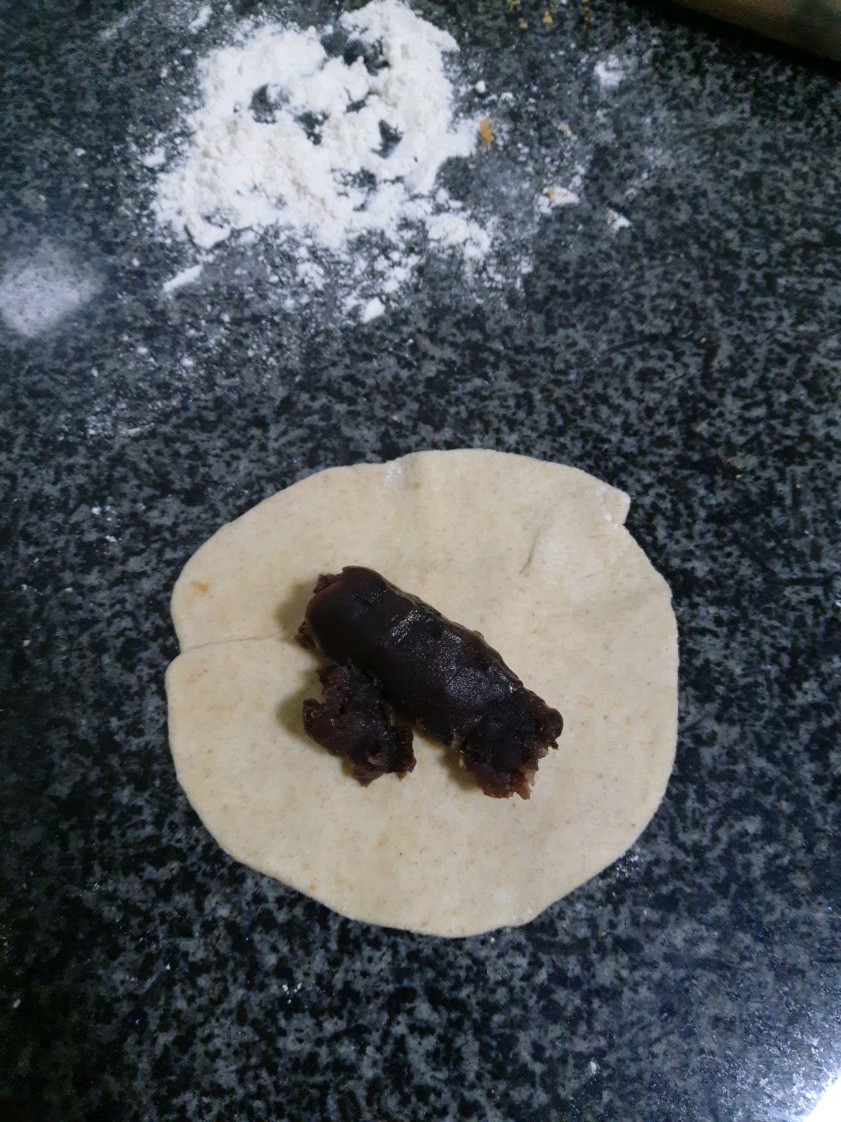 无油无糖肉松红豆饼
