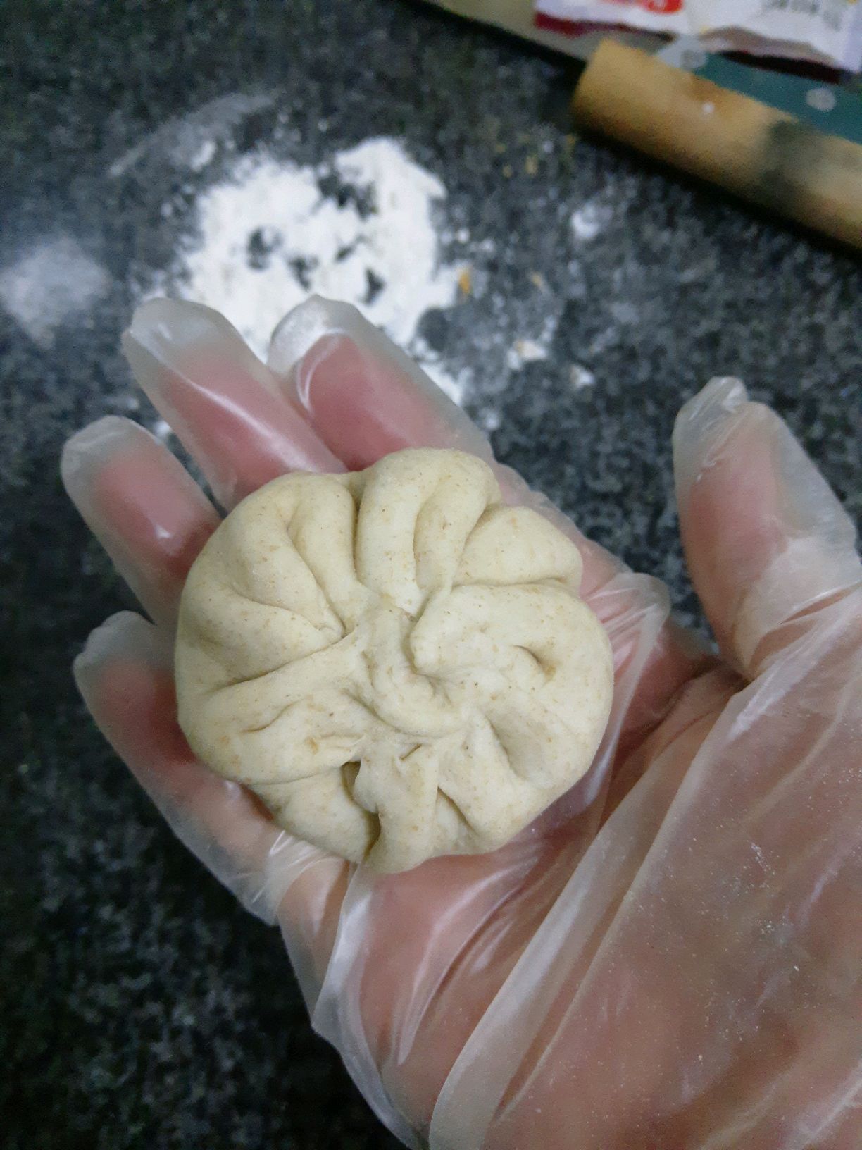 无油无糖肉松红豆饼