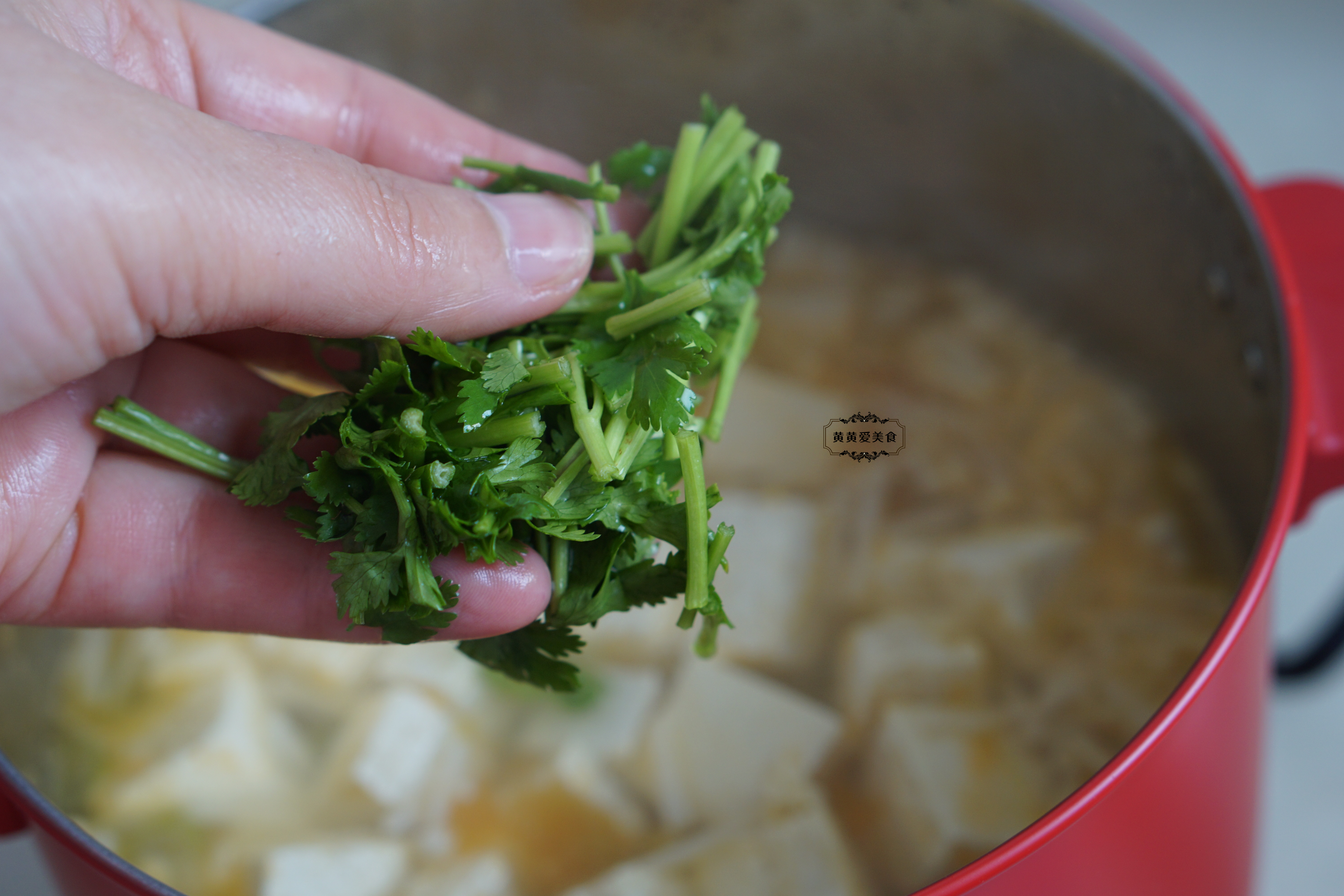 西红柿冻豆腐金针菇汤