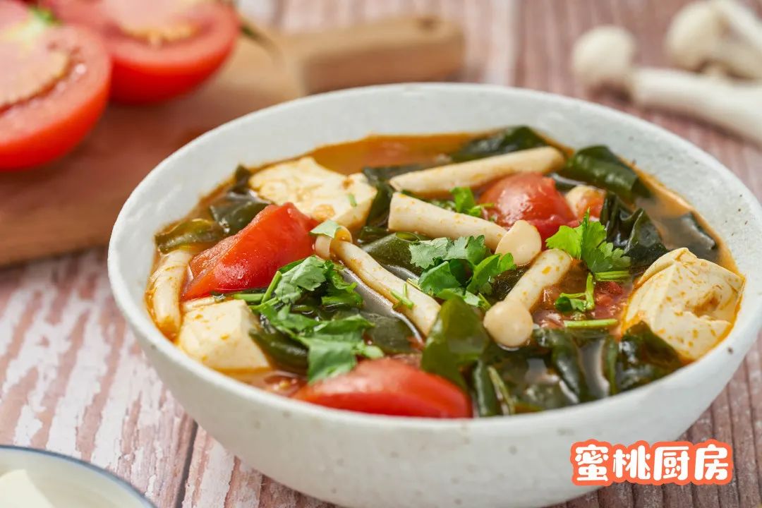 西红柿裙带菜汤