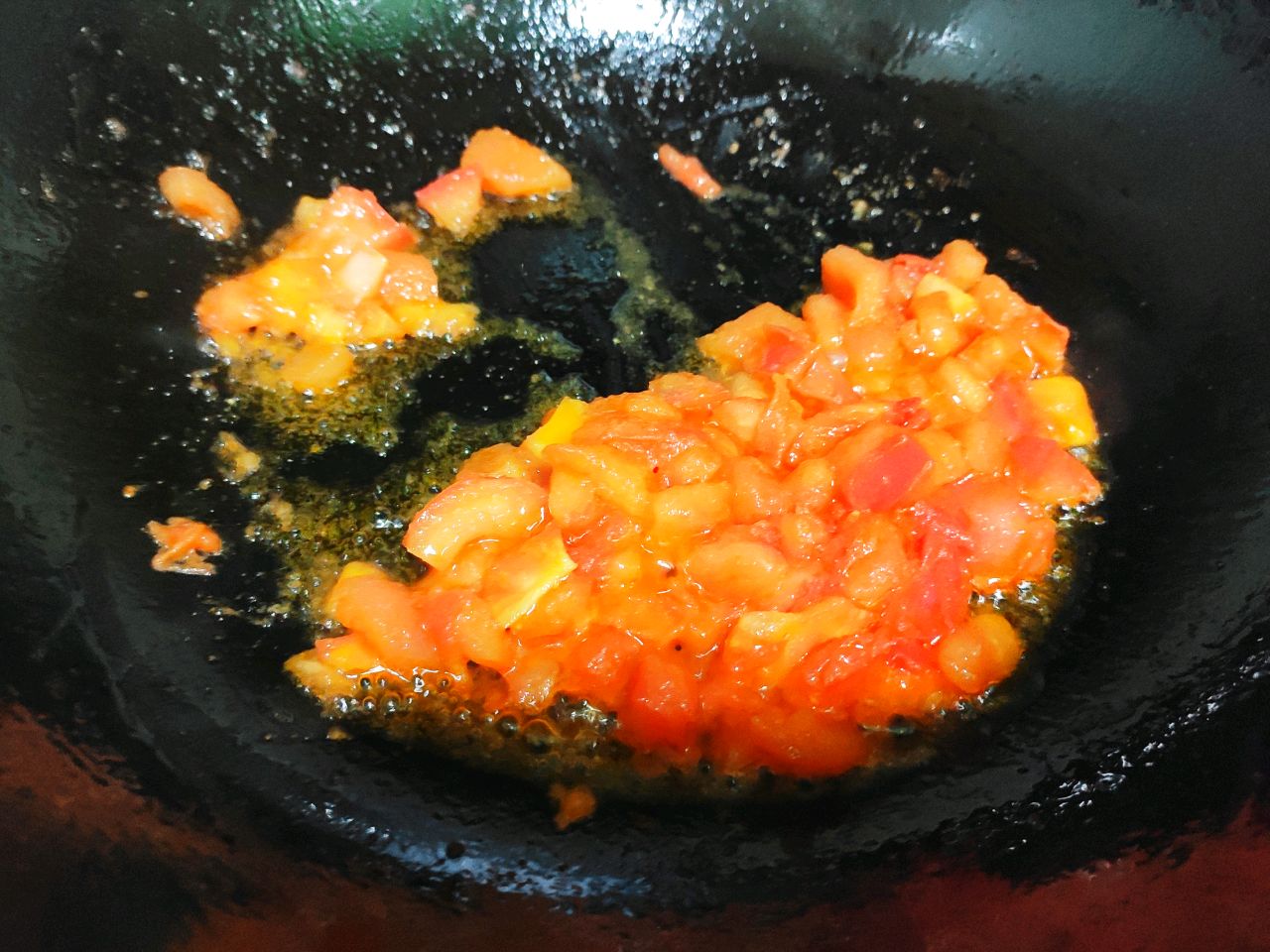 西红柿肉片炖豆腐