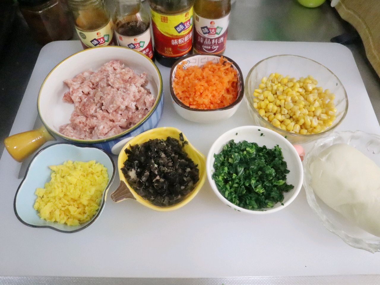 喜庆年菜四喜蒸饺❗️颜色夺目皮薄馅嫩❗️做法超详细