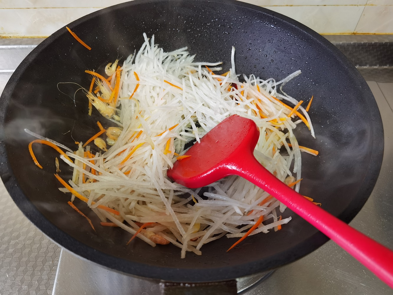 虾干炒萝卜丝