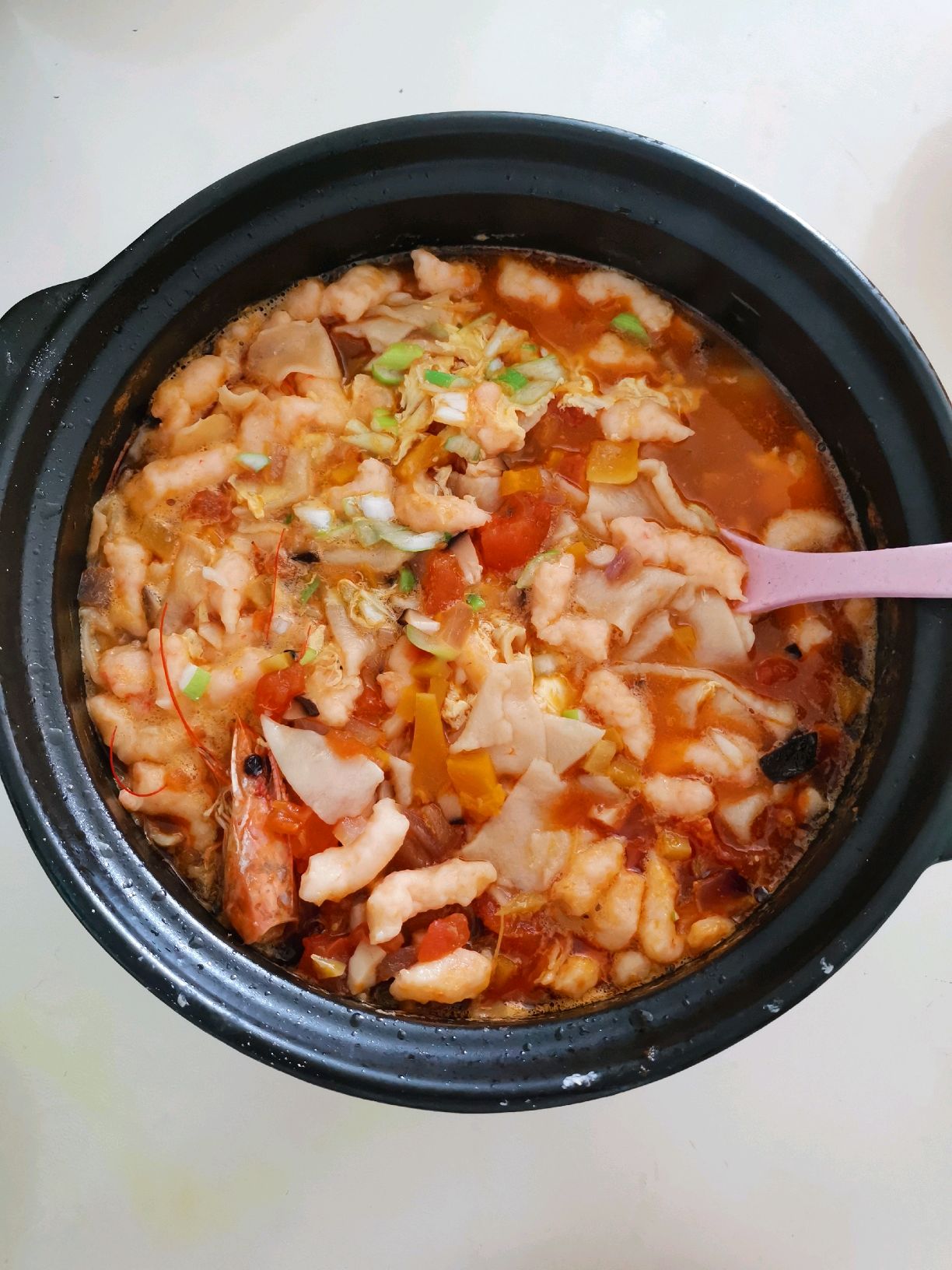 虾滑面片汤