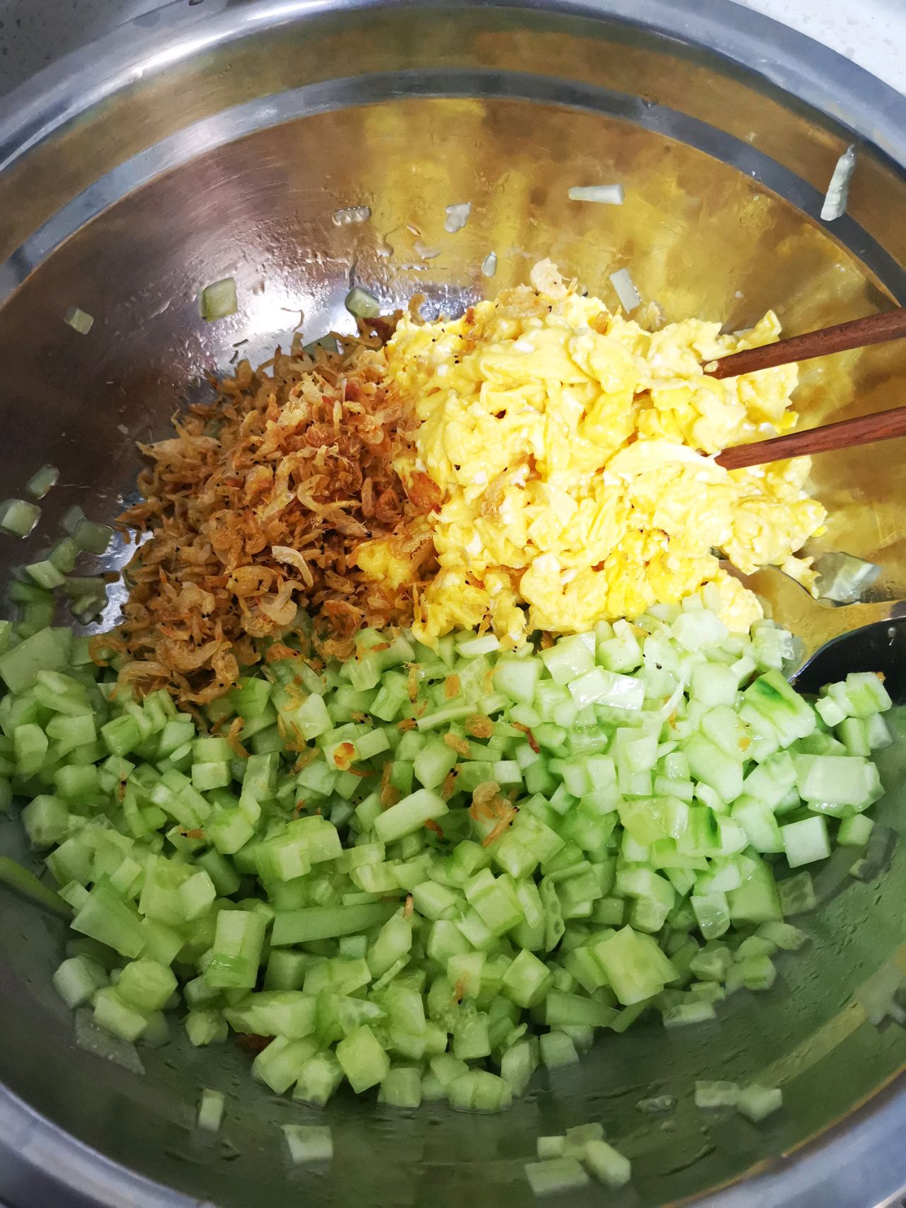 虾米黄瓜蒸饺