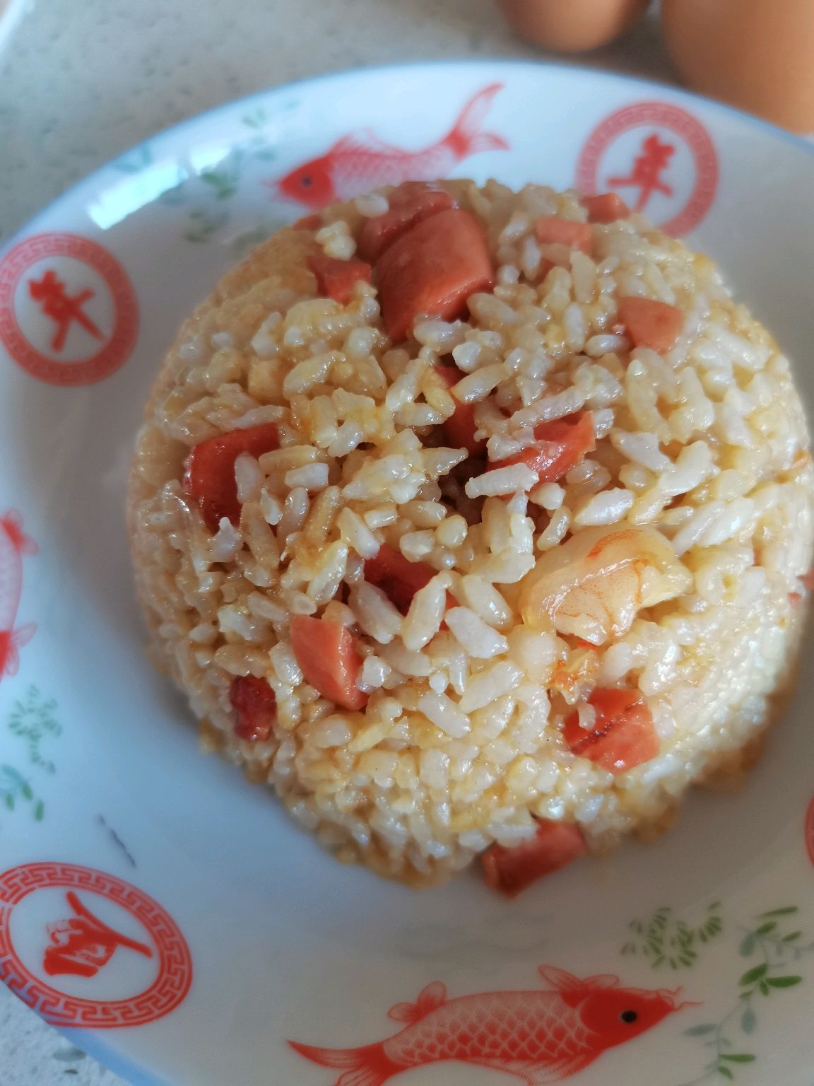 虾仁火腿炒饭