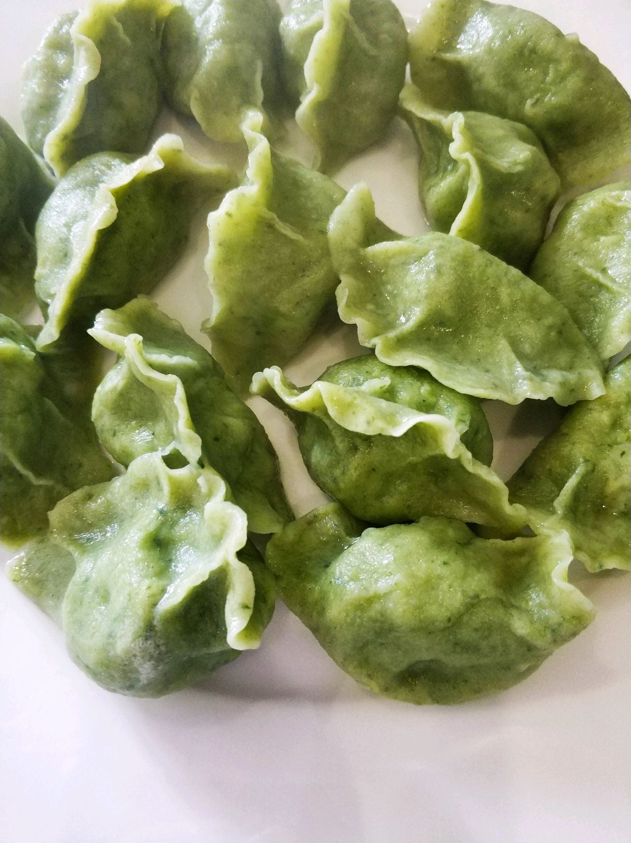 虾仁鸡蛋青菜馅饺子