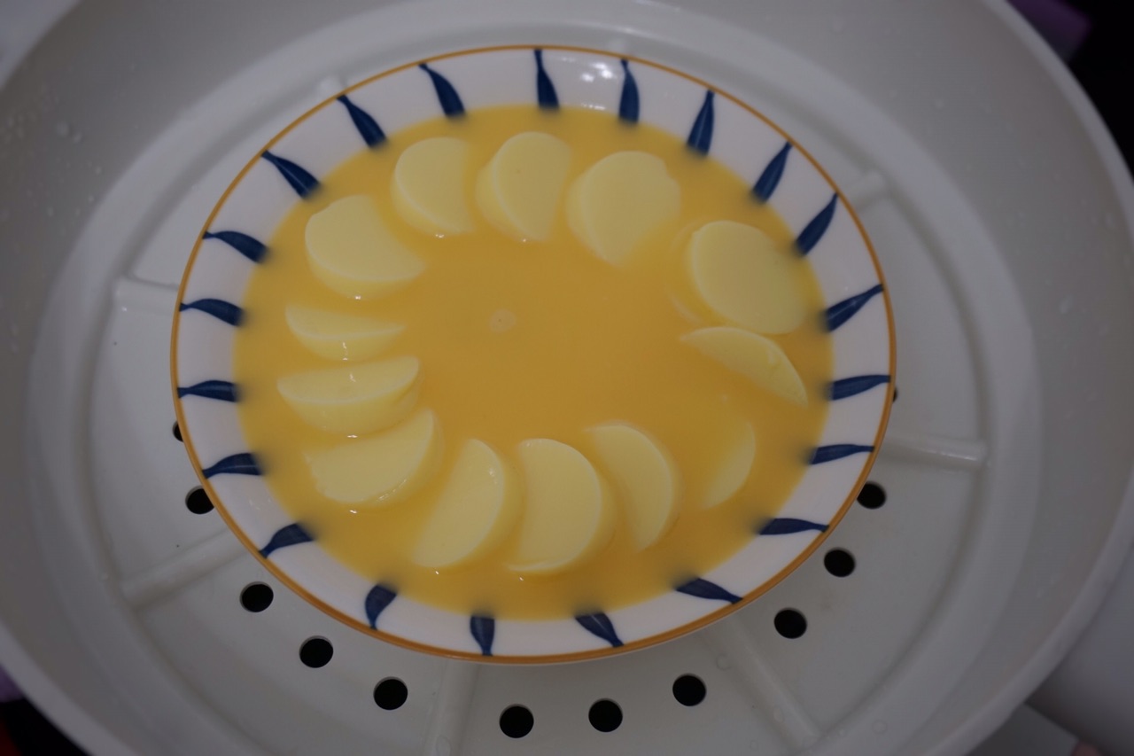 虾仁日本豆腐蒸鸡蛋