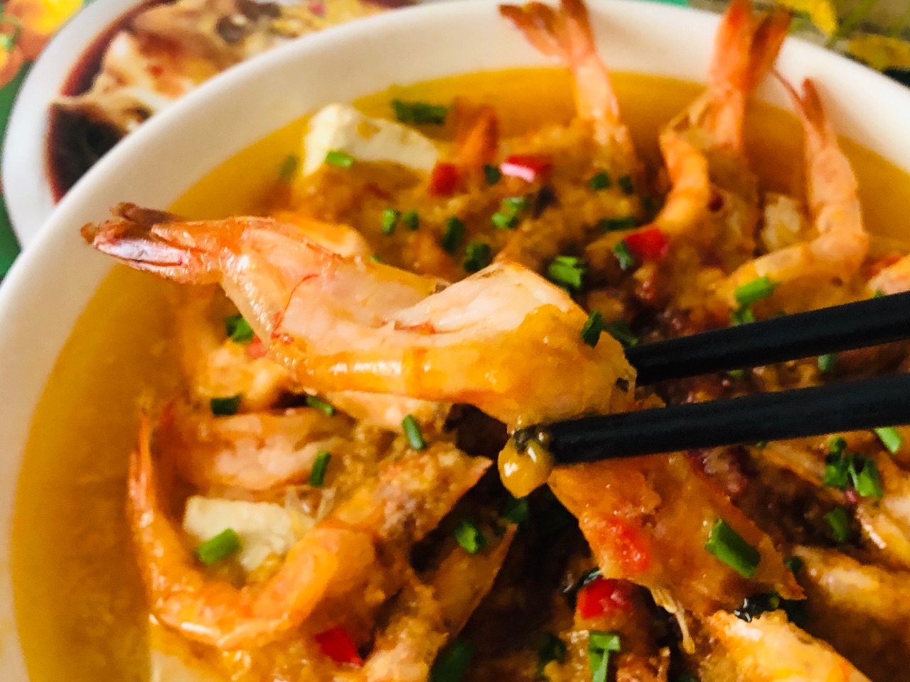 虾蒸豆腐