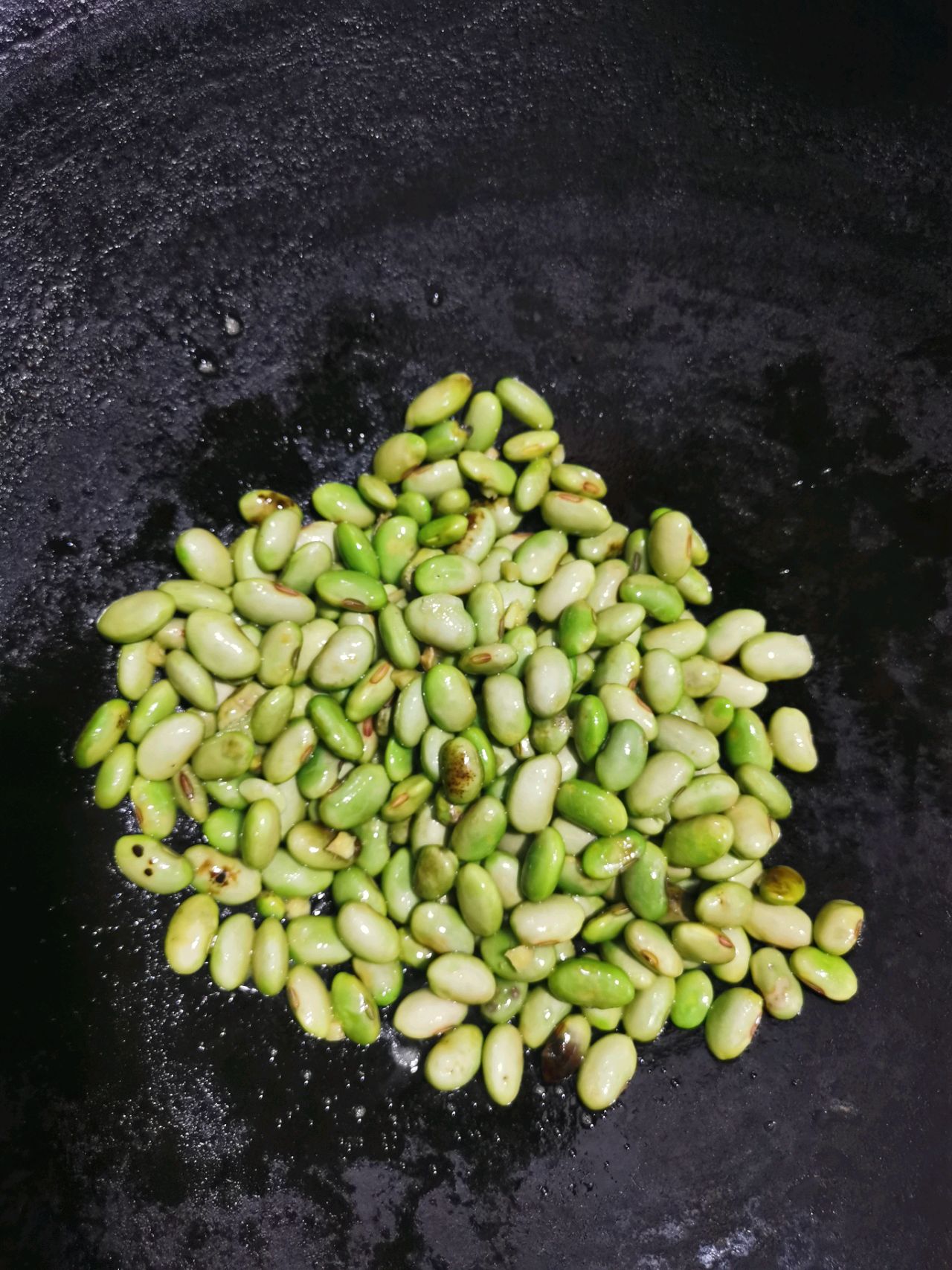 咸菜炒毛豆