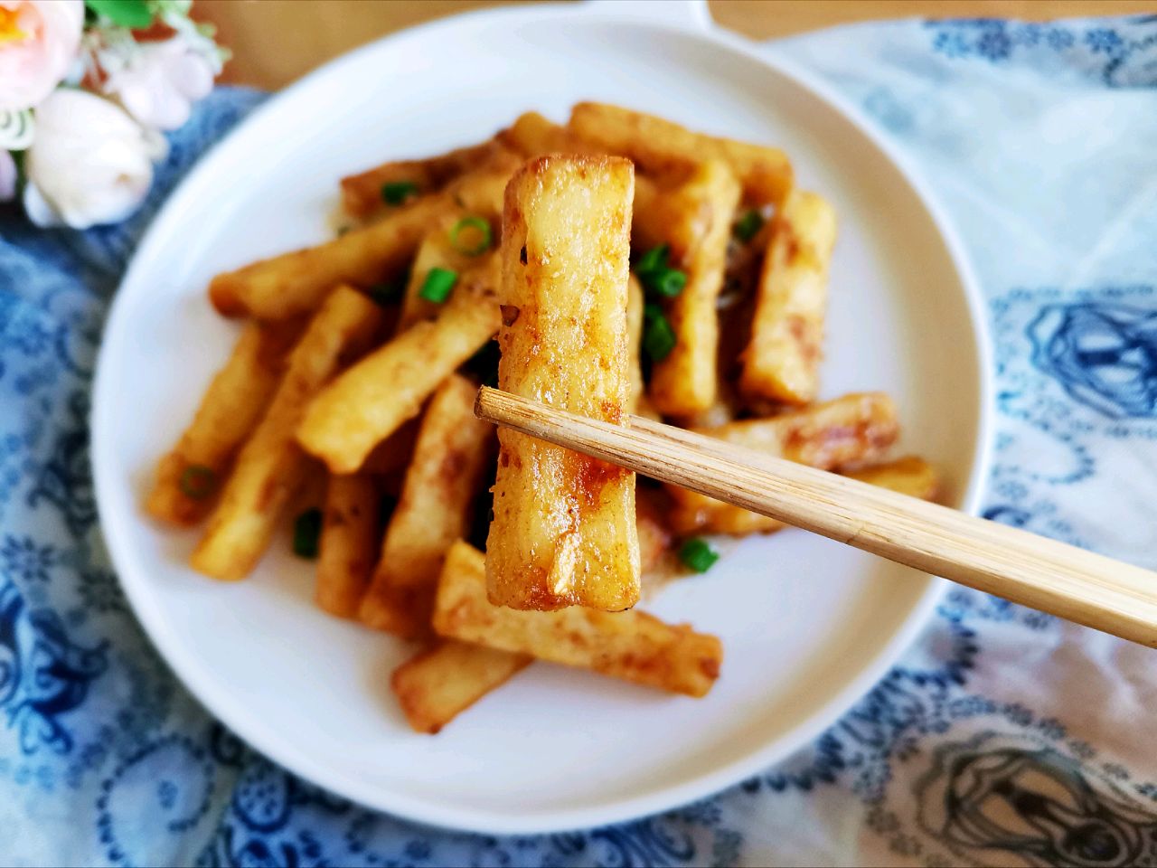 咸蛋黄焗山药～完爆薯条！
