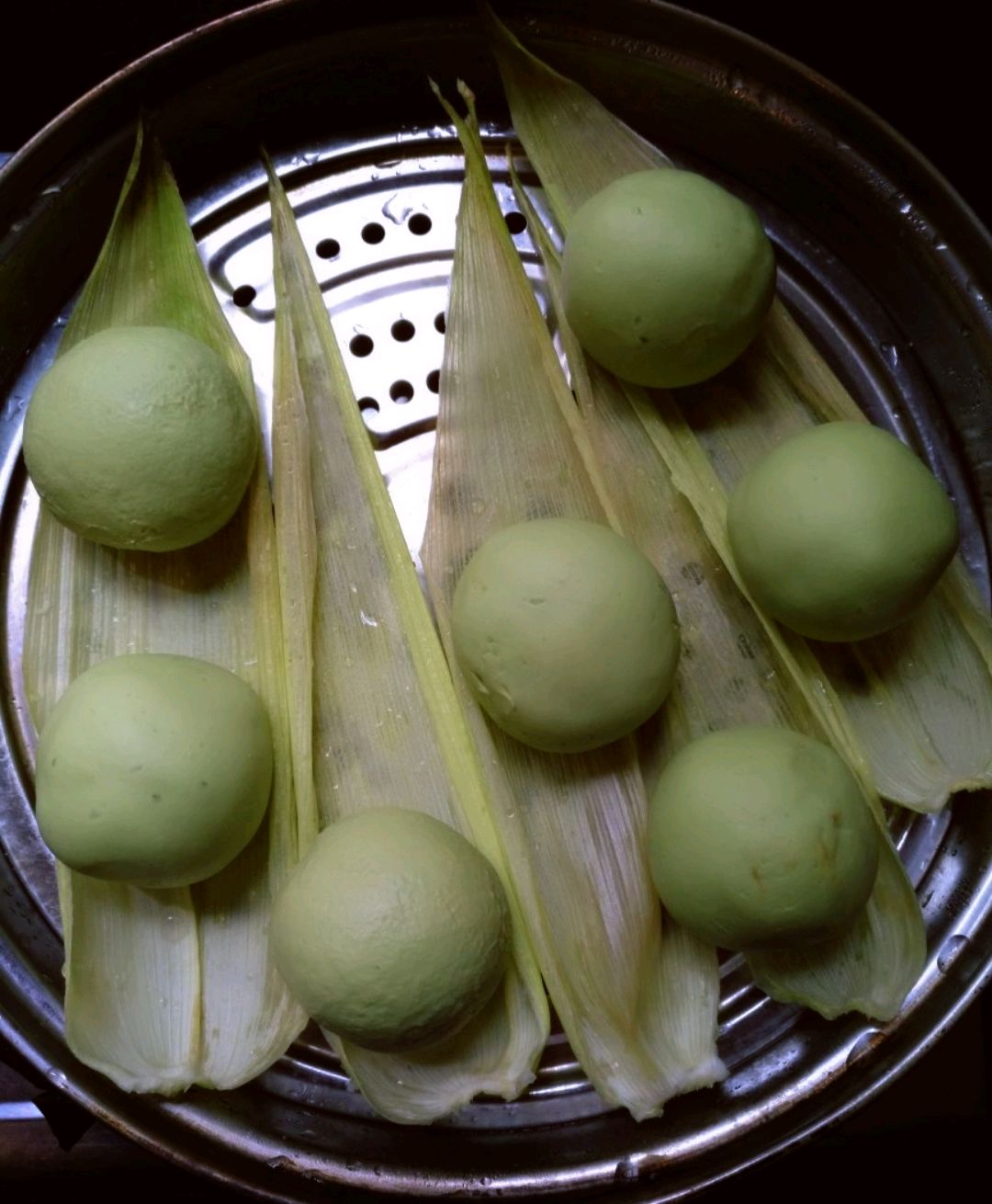 咸蛋黄肉松青团 抹茶粉版
