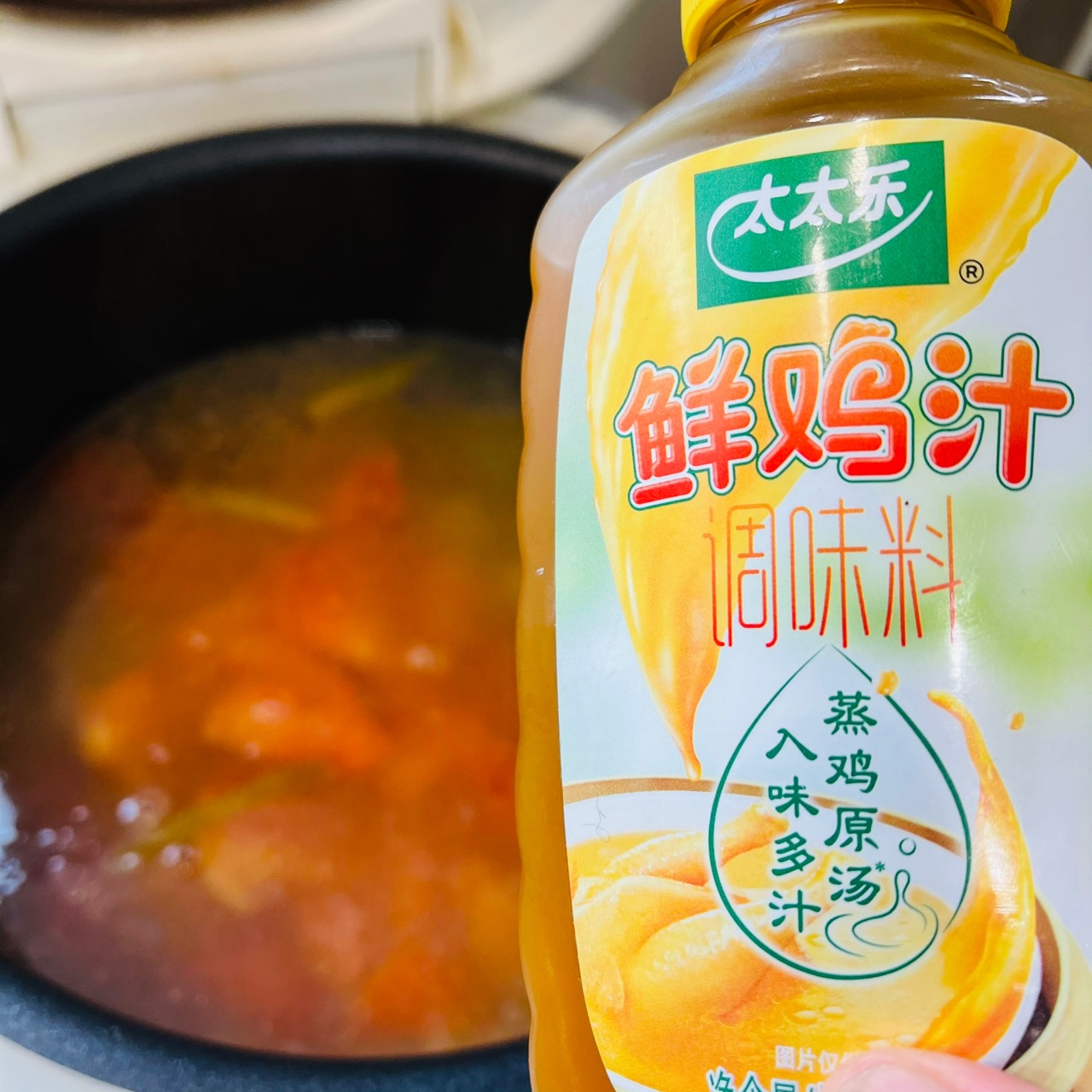鲜鸡汁土豆蕃茄排骨汤