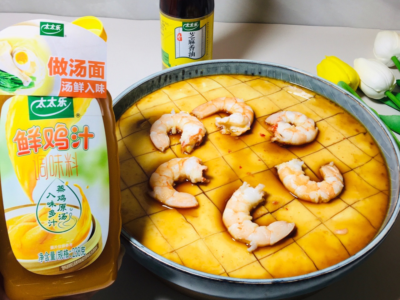 鲜嫩爽滑虾仁鸡蛋羹