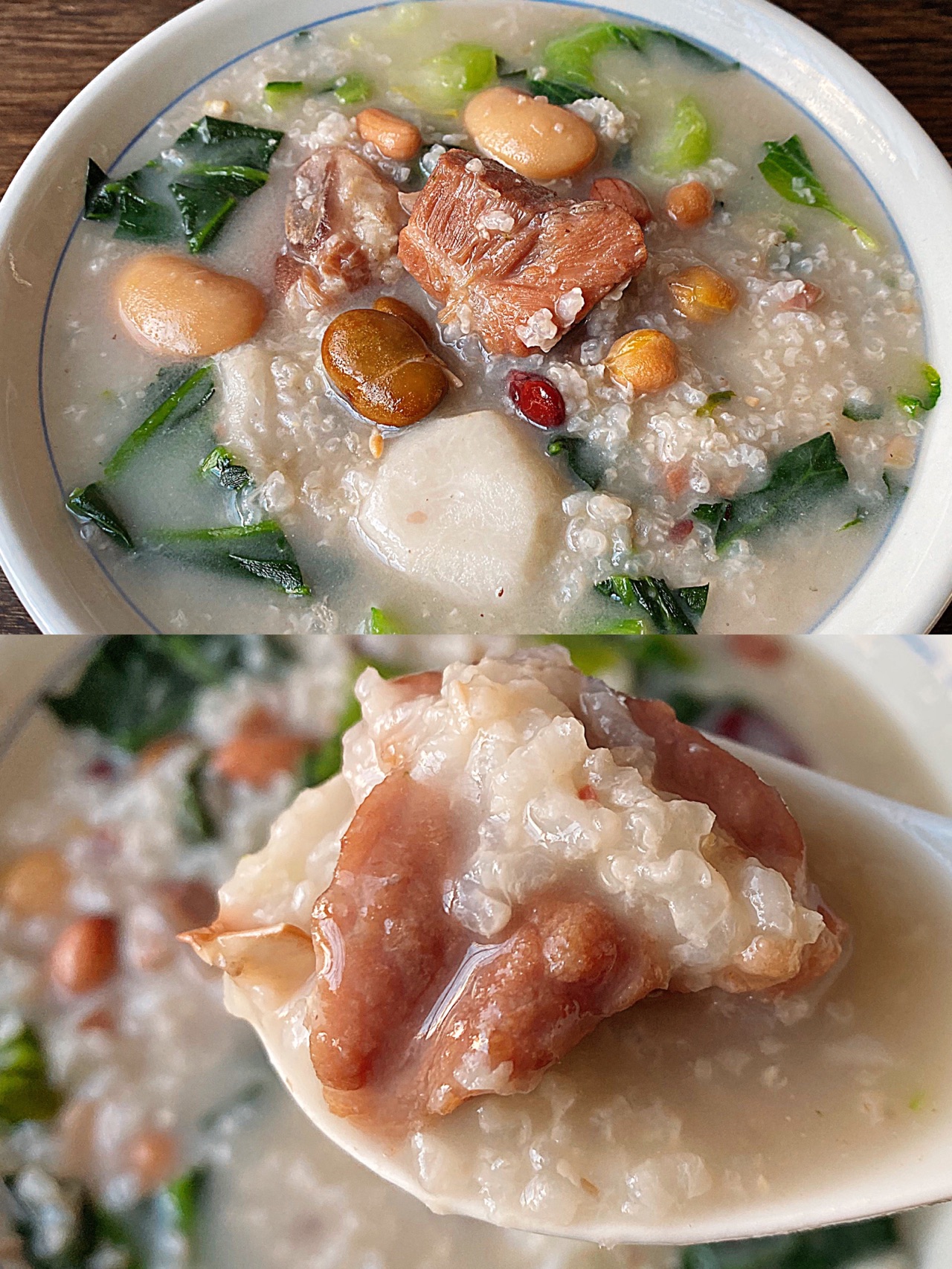 咸排蔬菜粥