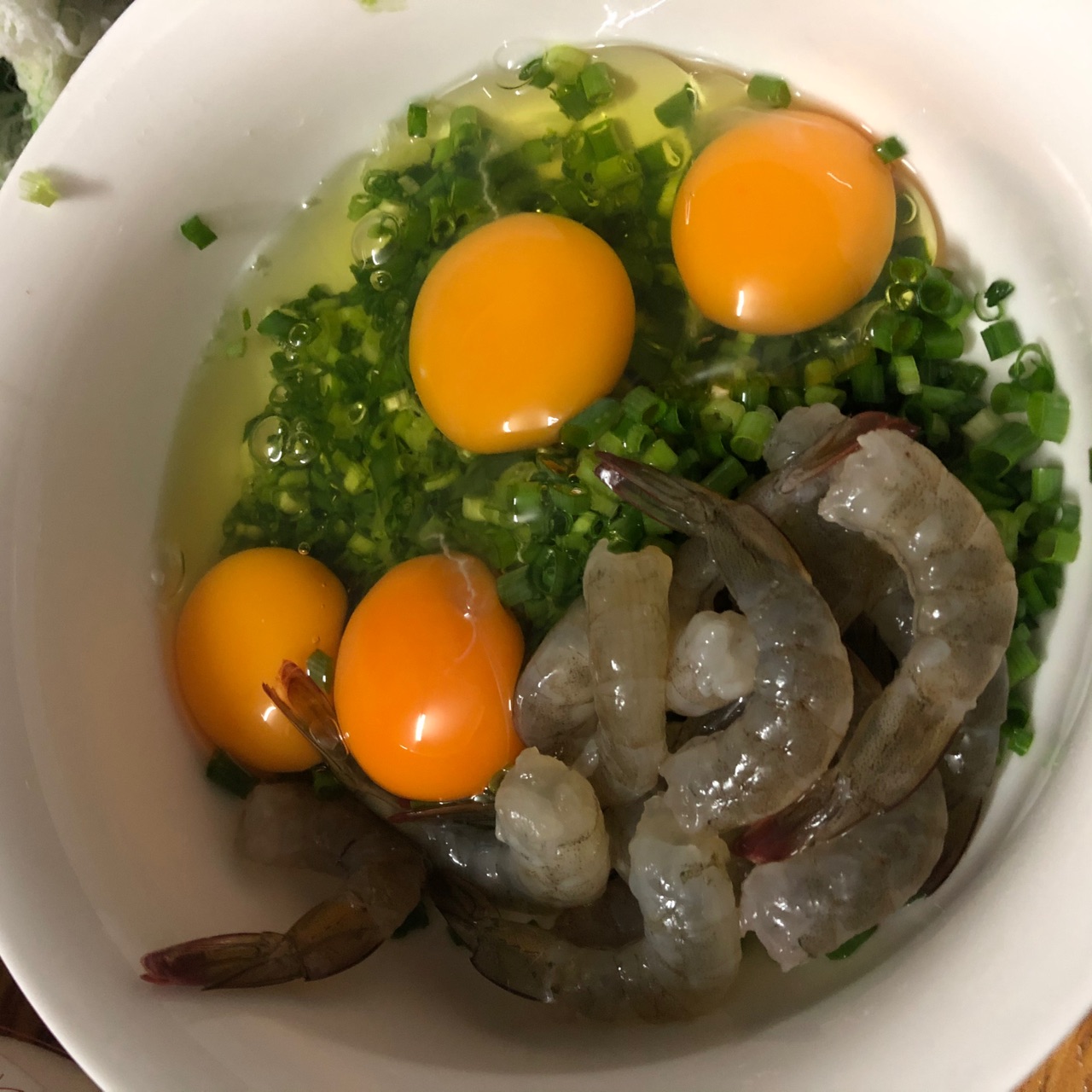 鲜虾煎蛋