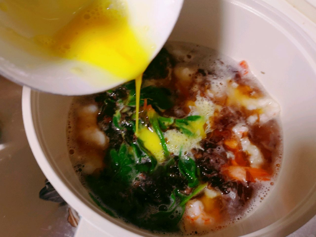鲜虾片紫菜蛋汤