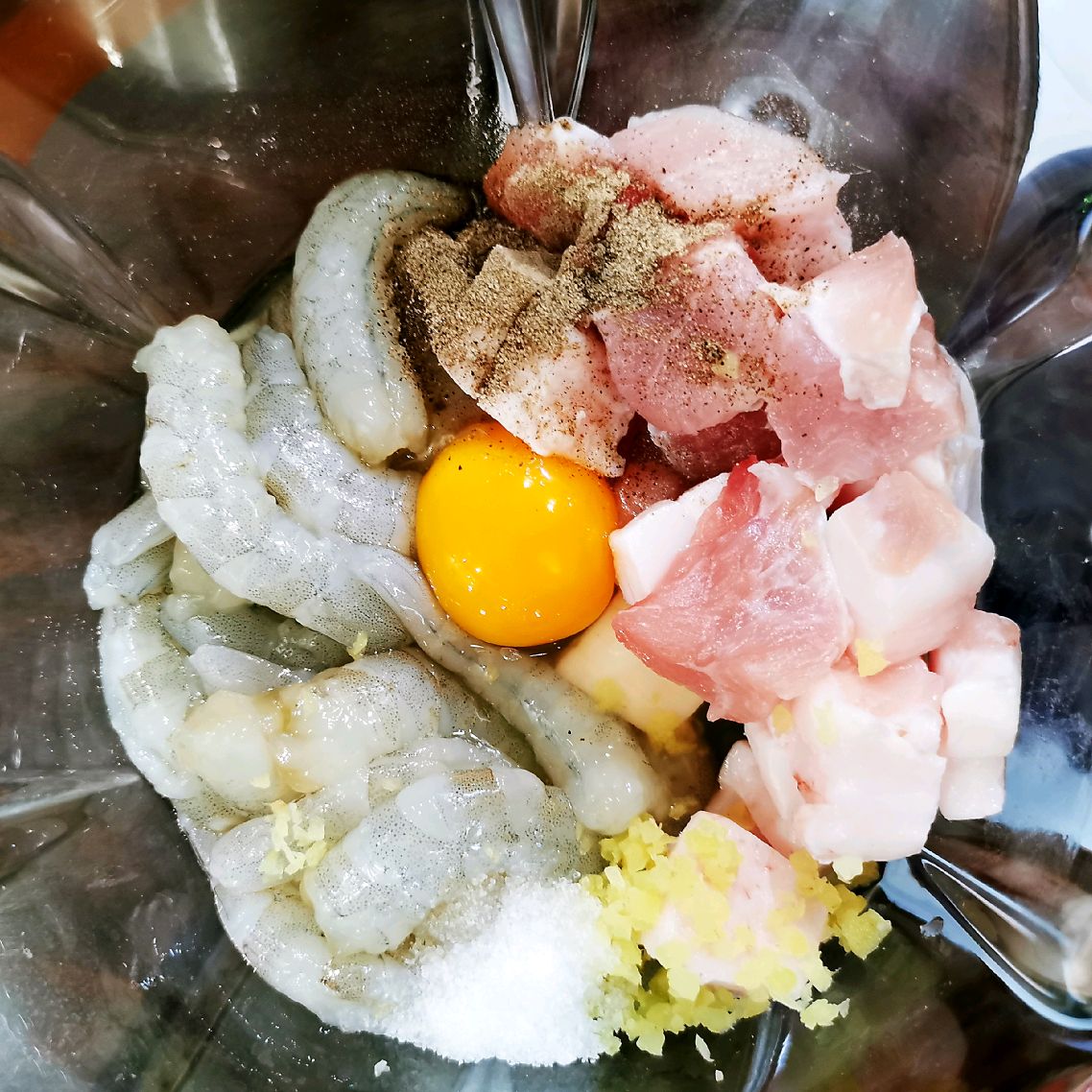 鲜虾生煎包子