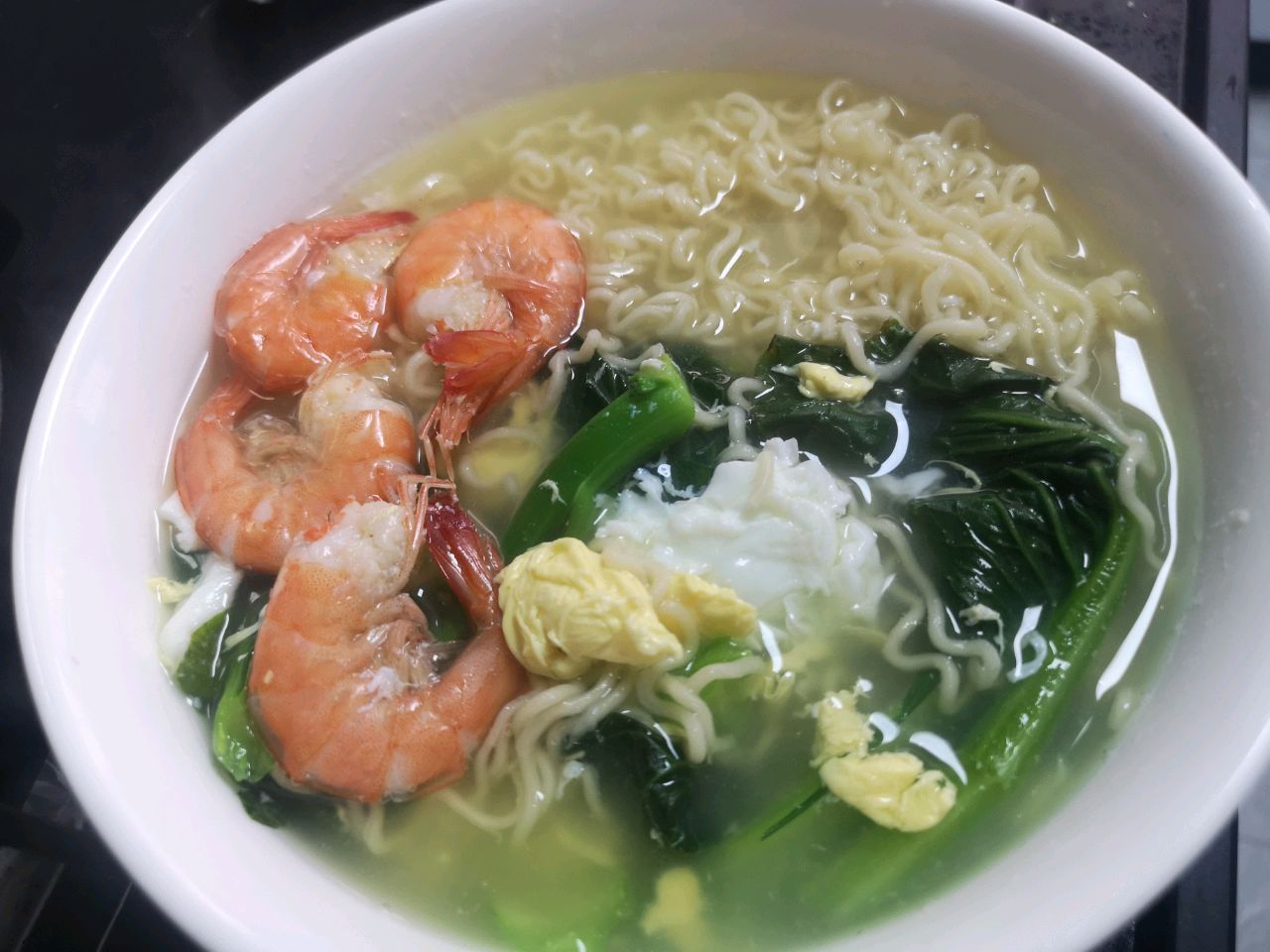 鲜虾蔬菜面(超快手！)