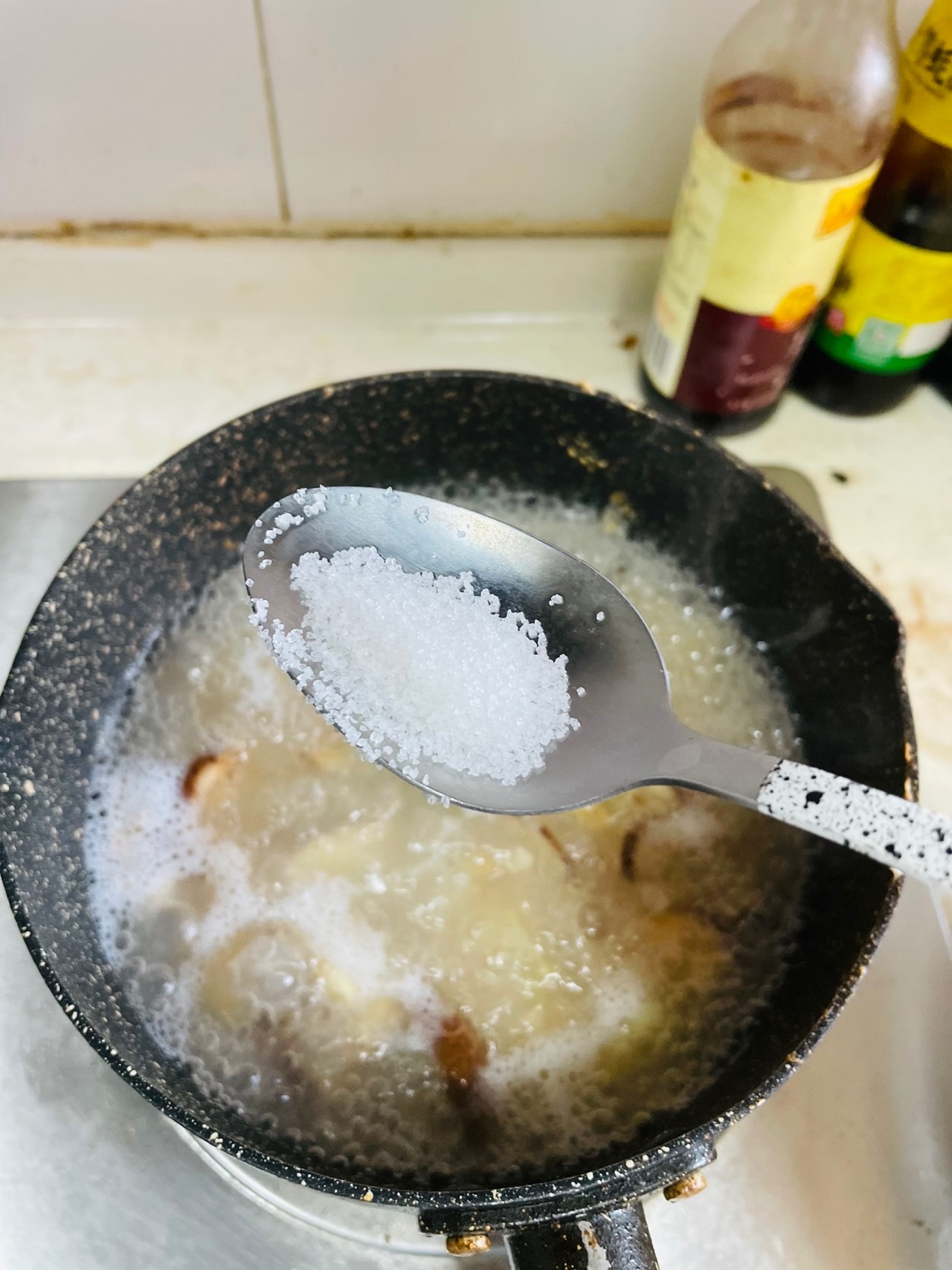 鲜虾香菇疙瘩汤