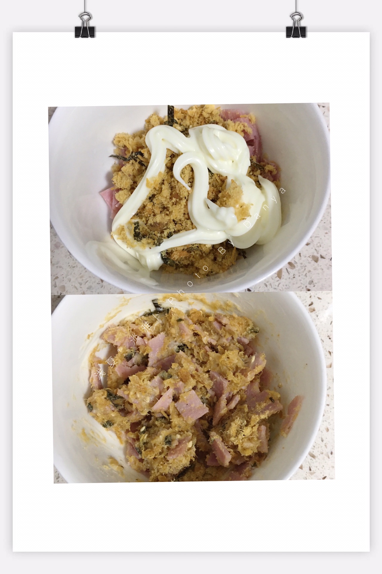 咸香松软火腿肉松面包